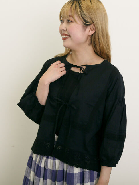 Samansa Mos2「パッチワークレースブラウス」|シャツ・ブラウス|