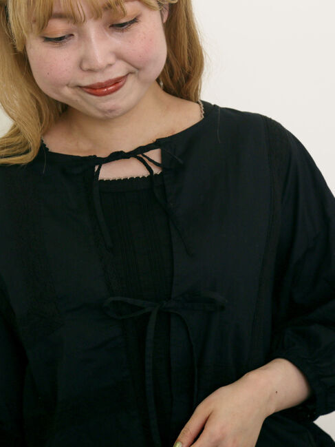 Samansa Mos2「パッチワークレースブラウス」|シャツ・ブラウス|