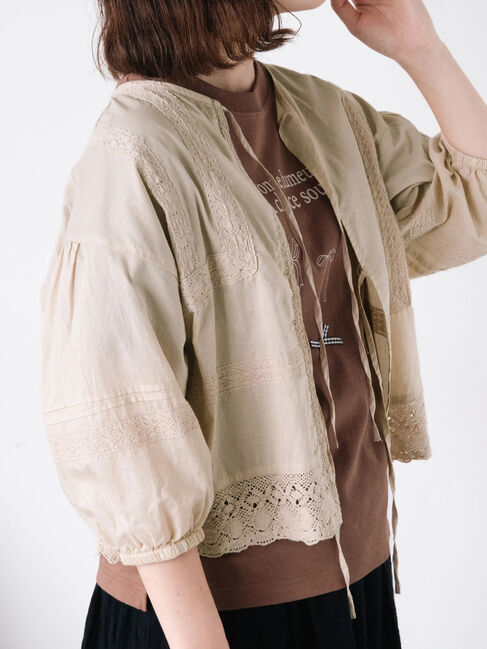 Samansa Mos2「パッチワークレースブラウス」|シャツ・ブラウス|キナリ