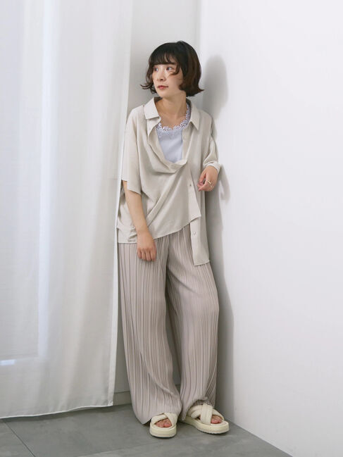 Samansa Mos2 blue「◎柄アソートプリーツパンツ」|その他|