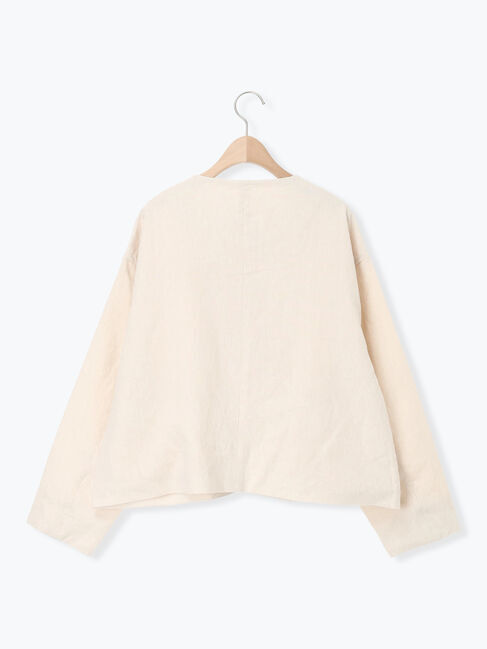 Samansa Mos2「【Cross&times;Linen】クルーネックジャケット」|その他|
