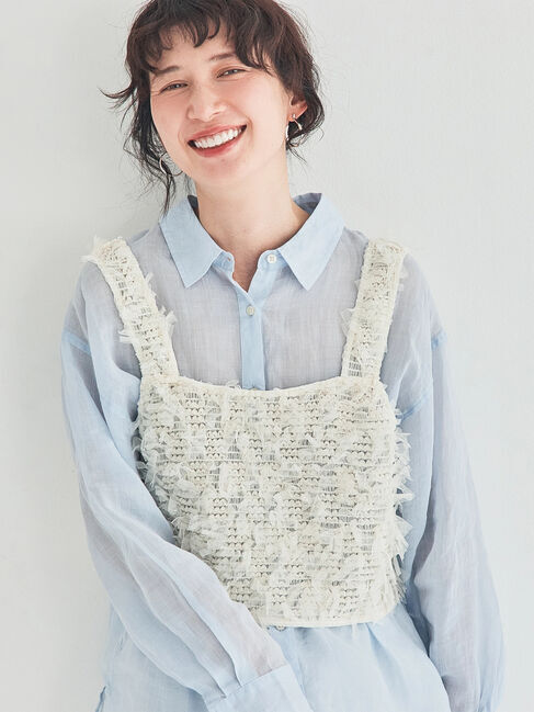 Samansa Mos2「ファンシーヤーンビスチェ」|ダウンベスト・ベスト|