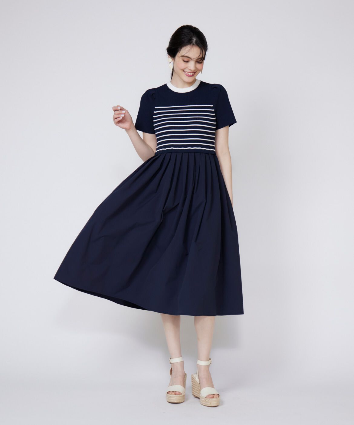 Maglie le cassetto「《WEB限定》リブドッキングワンピース」|その他|