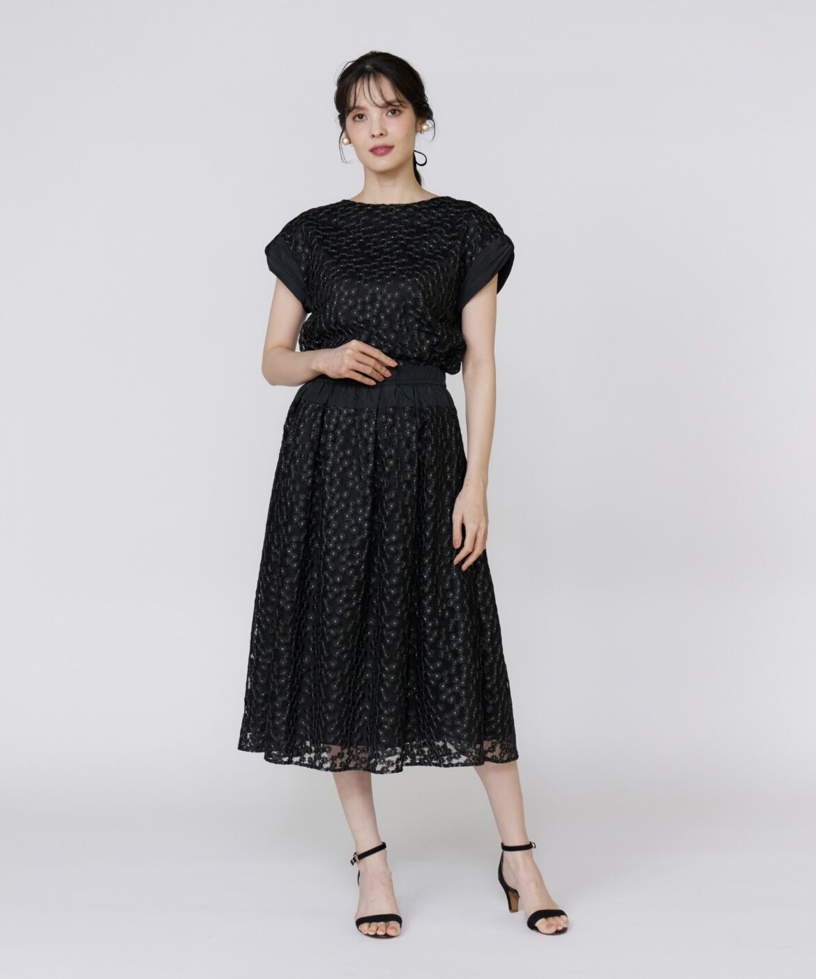 Maglie le cassetto「フラワー刺繍ブラウス」|シャツ・ブラウス|