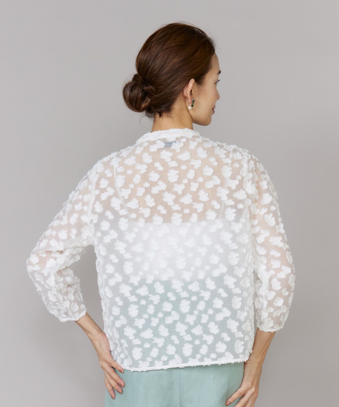 Le Souk「カットジャカードブラウス」|シャツ・ブラウス|
