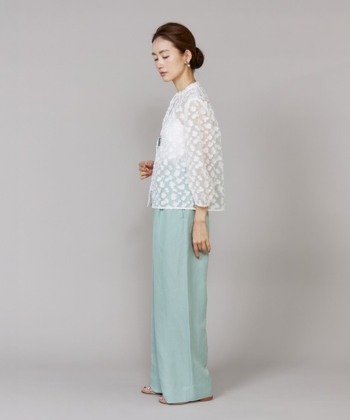 Le Souk「カットジャカードブラウス」|シャツ・ブラウス|