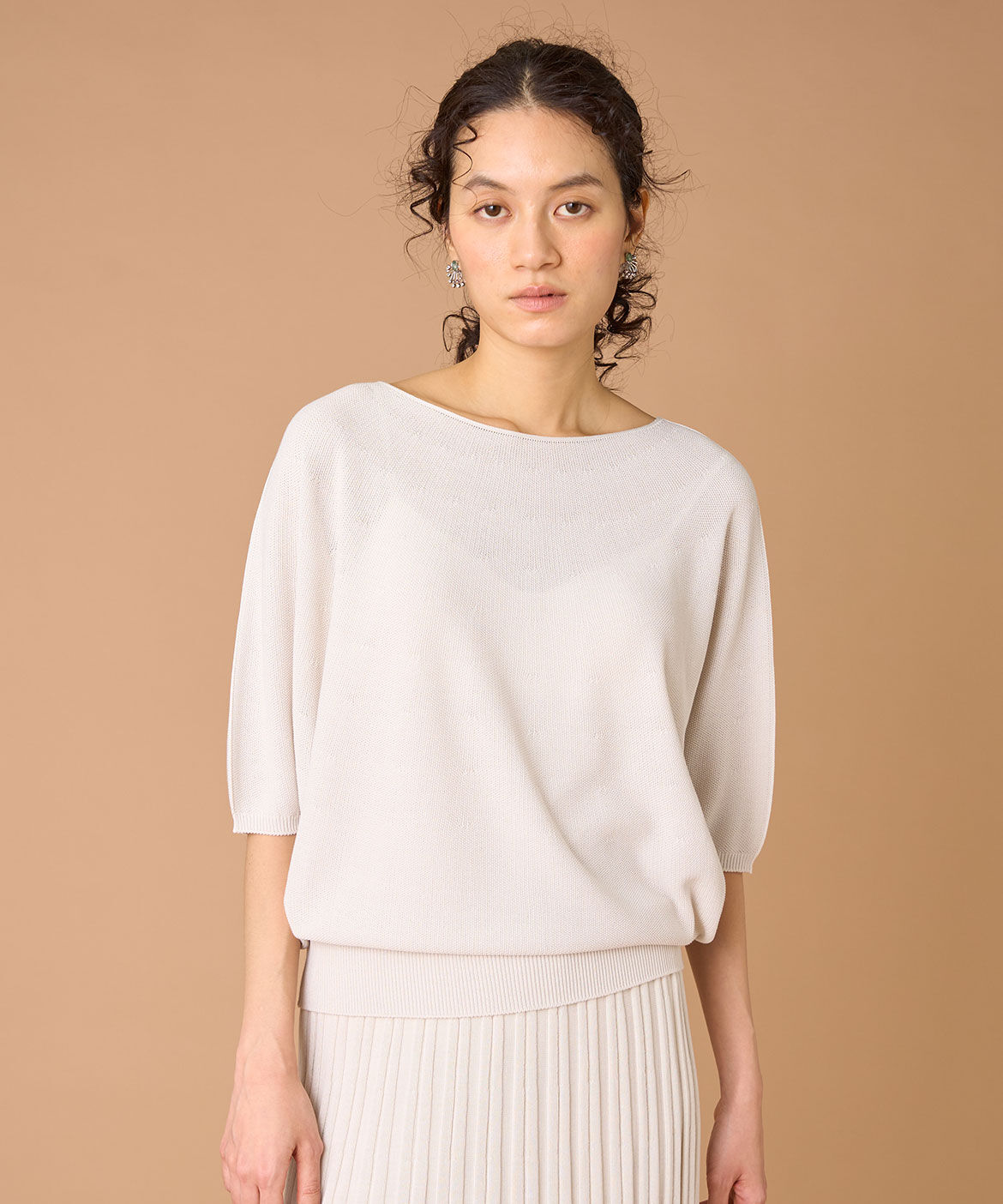 INED「ドルマンスリーブニット《Cuoo》」|ニット・セーター|グレーベージ 3