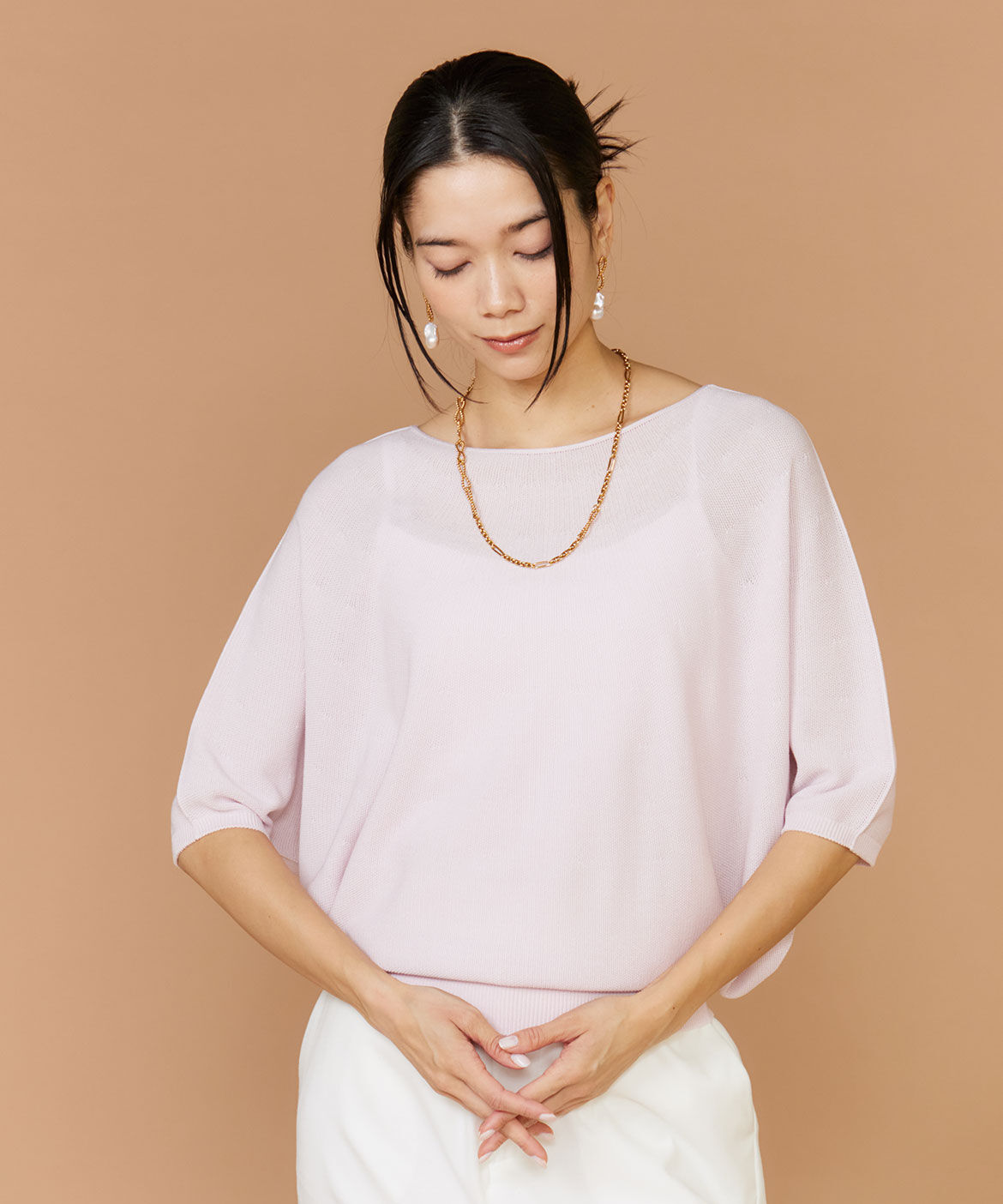 INED「ドルマンスリーブニット《Cuoo》」|ニット・セーター|グレイッシュ 3