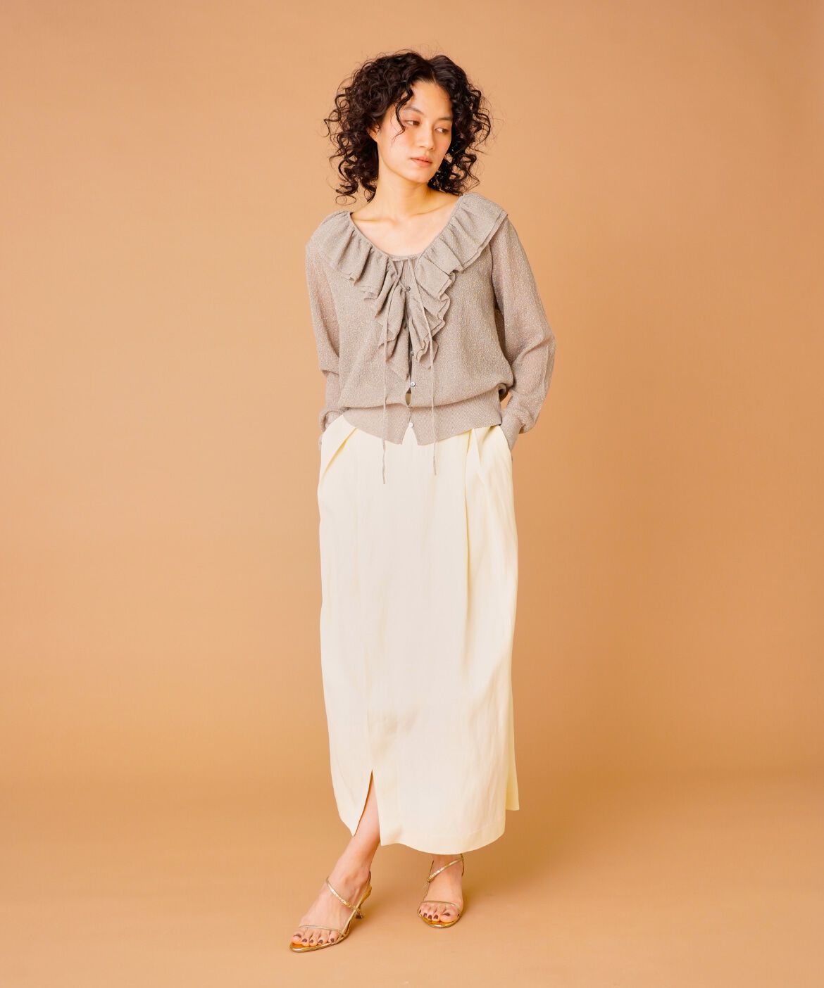 la veille by SUPERIOR CLOSET「3月ラップ風スカート」|タイト|