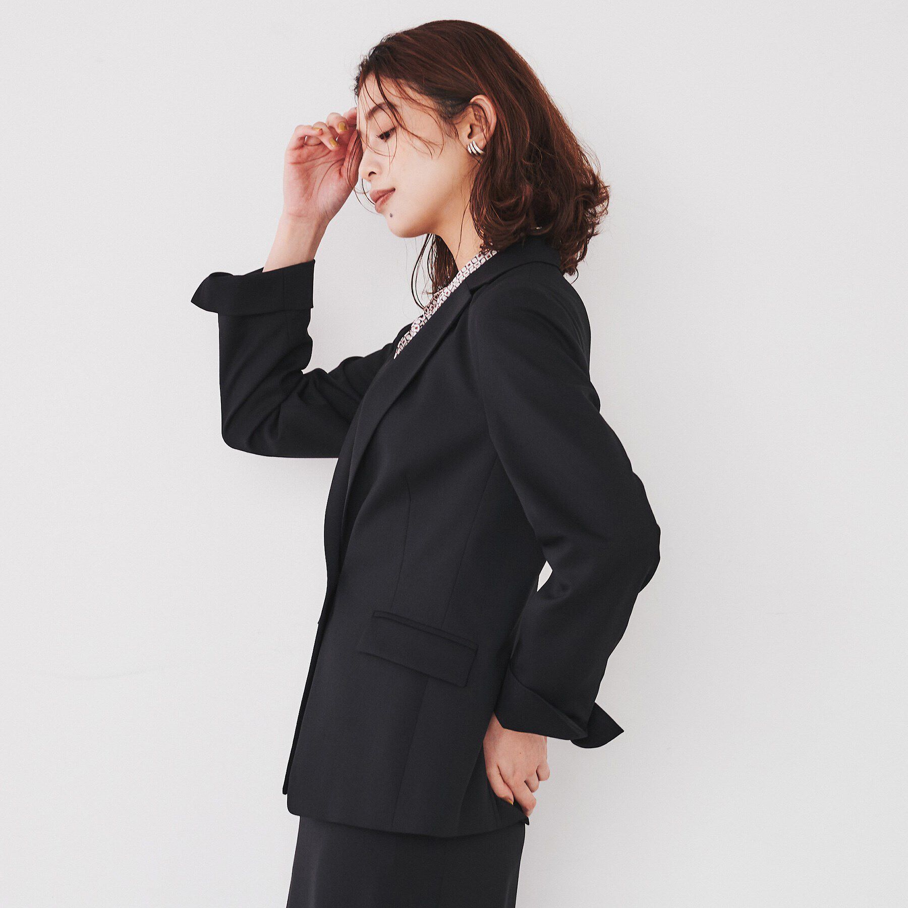 UNTITLED「【洗える通勤スーツ】レジェールギャバ ストレッチテーラードジャケット」|テーラードジャケット|