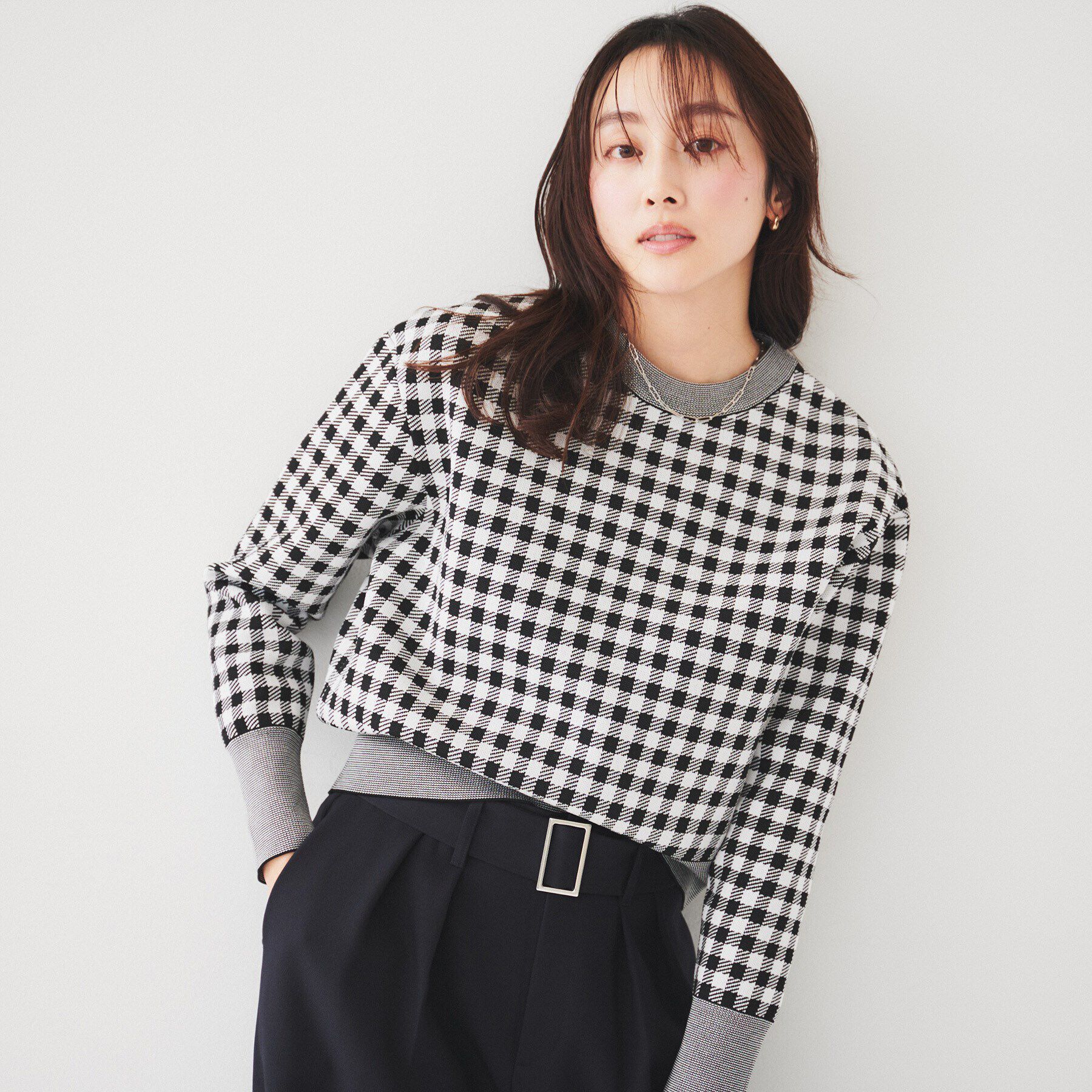 UNTITLED「【セットアップ可能】スポンディッシュプルオーバー」|ニット・セーター|ブラック(219)