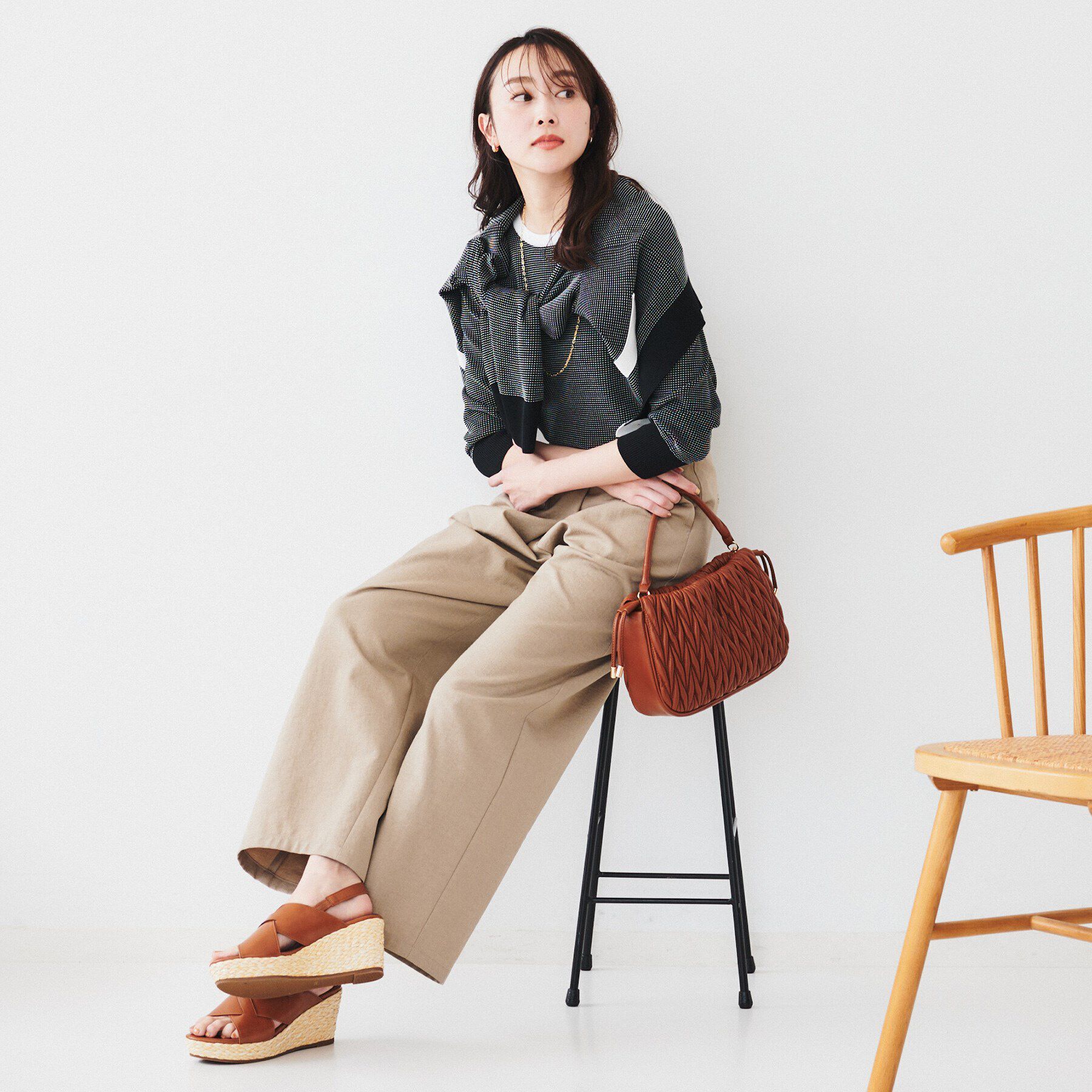 UNTITLED「【配色カラー/アンサンブル可能】キレイめ カーディガンニット」|カーディガン|