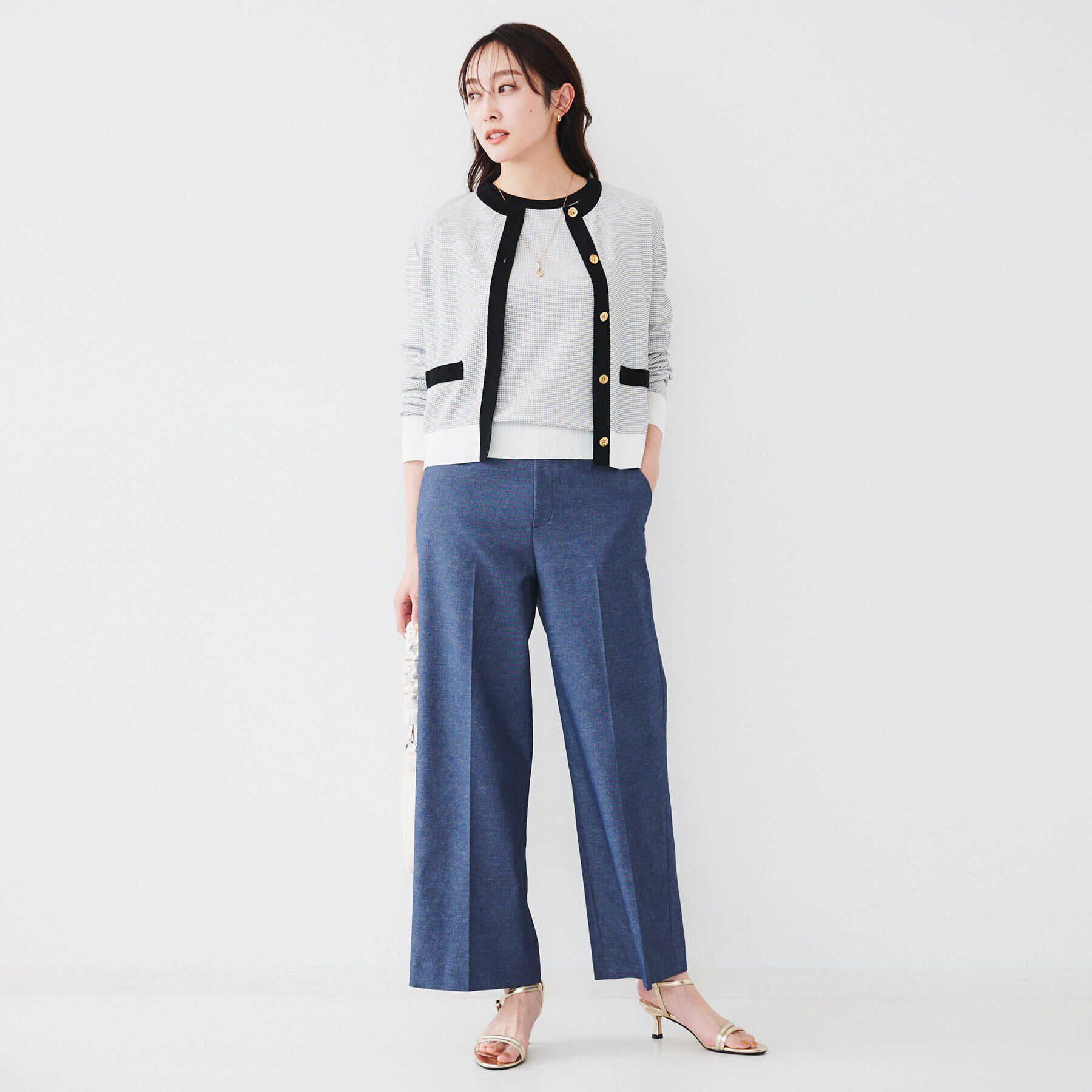 UNTITLED「【配色カラー/アンサンブル可能】キレイめ カーディガンニット」|カーディガン|