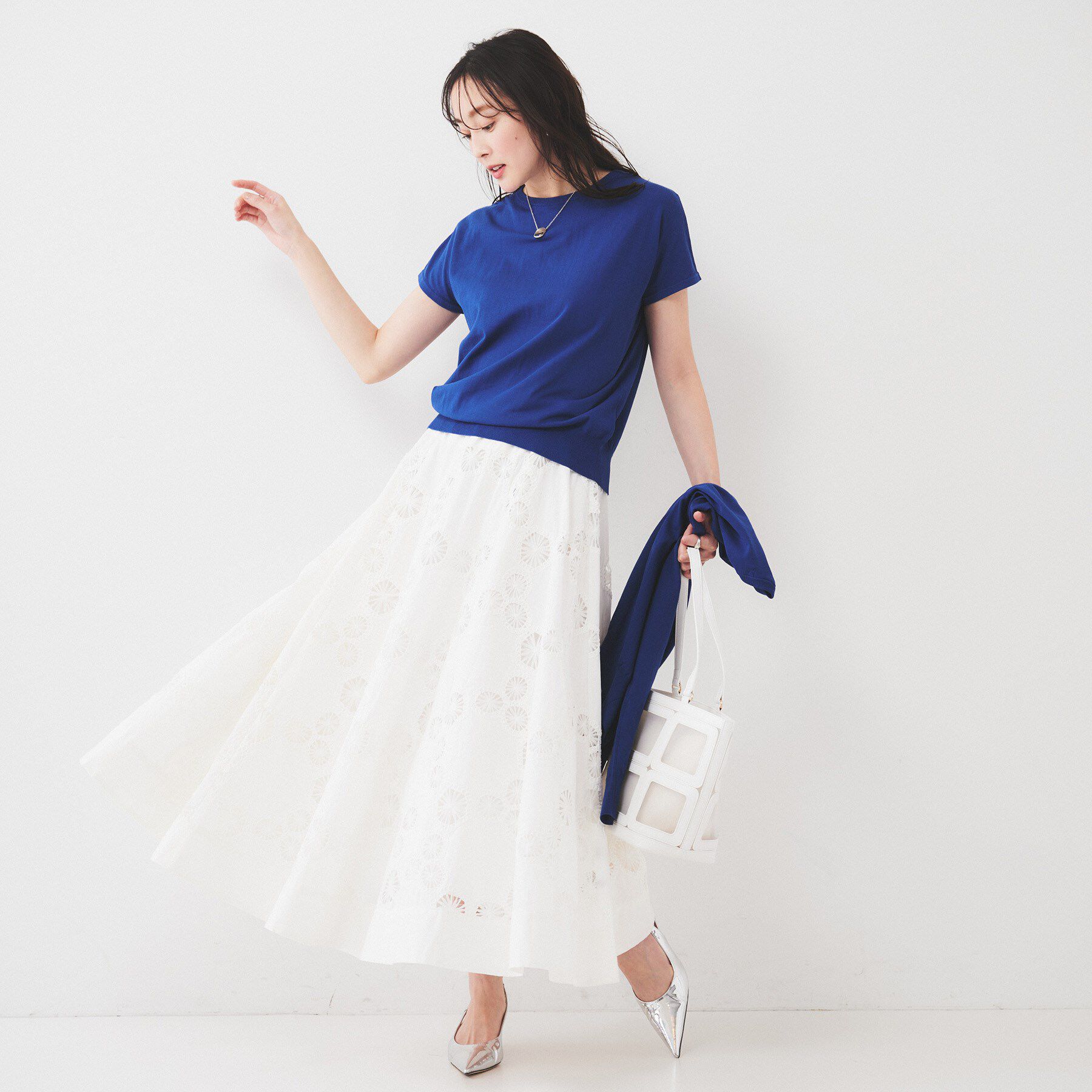 UNTITLED「【11色展開/コットン100/アンサンブル可能】 プルオーバーニット」|ニット・セーター|