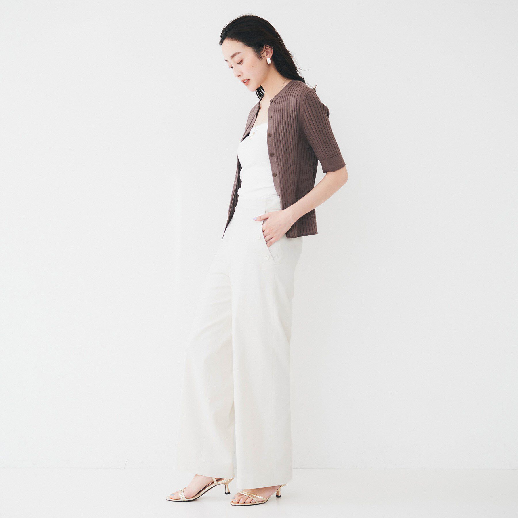 UNTITLED「【ワイド/後ろウエストゴム】ヘンプマリンパンツ」|その他|