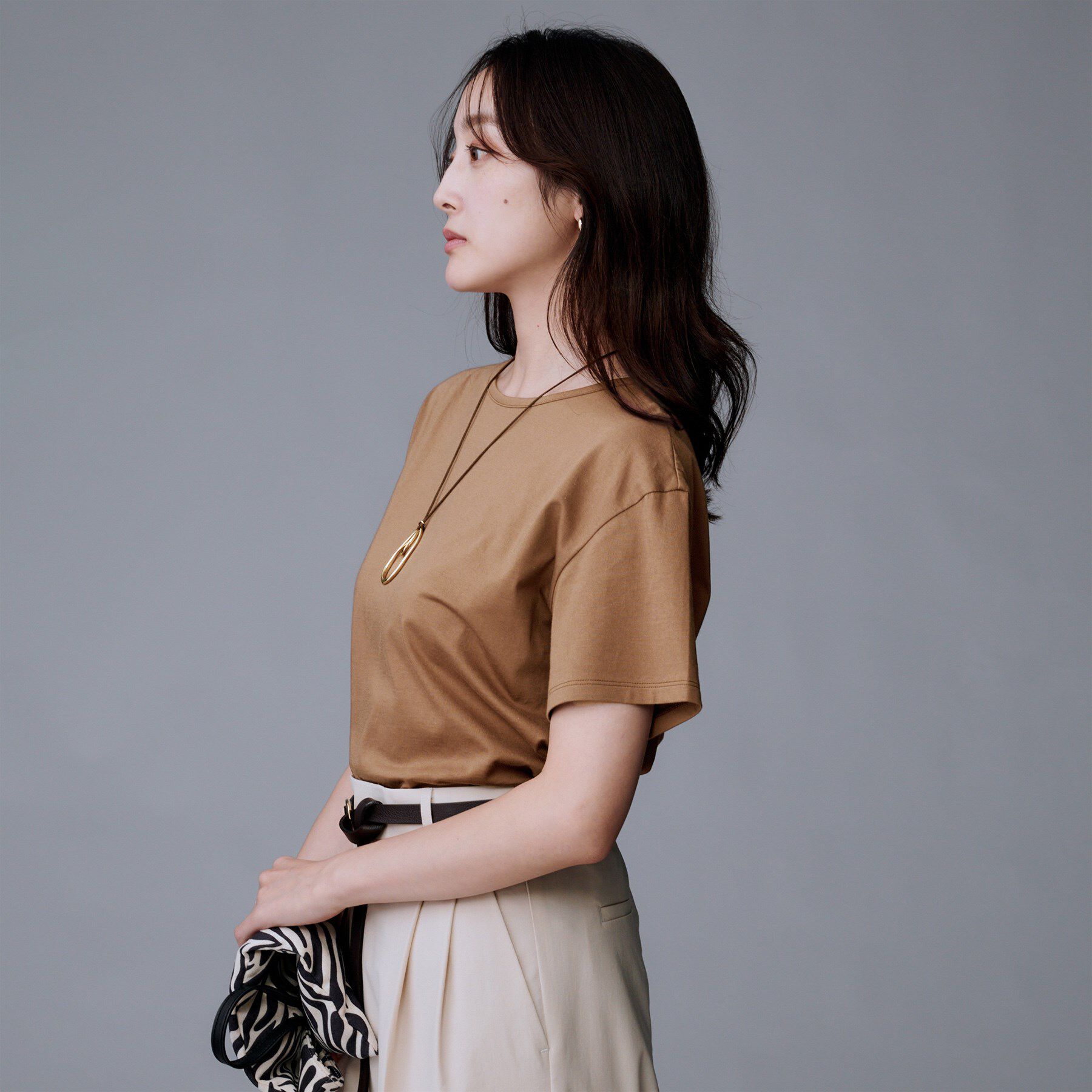 UNTITLED「【接触冷感／コットン100／洗える／Tシャツ】半袖天竺プルオーバー」|Tシャツ・カットソー|