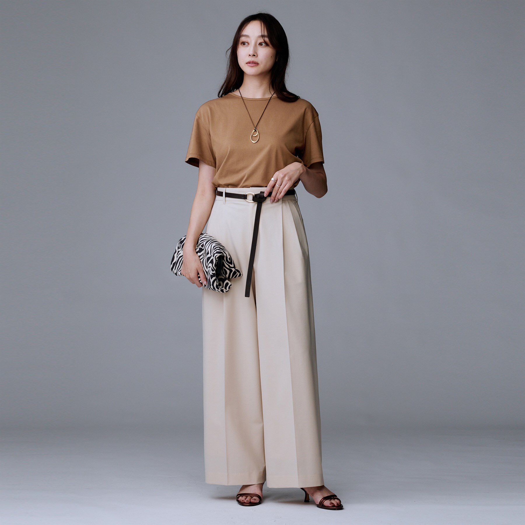 UNTITLED「【接触冷感／コットン100／洗える／Tシャツ】半袖天竺プルオーバー」|Tシャツ・カットソー|