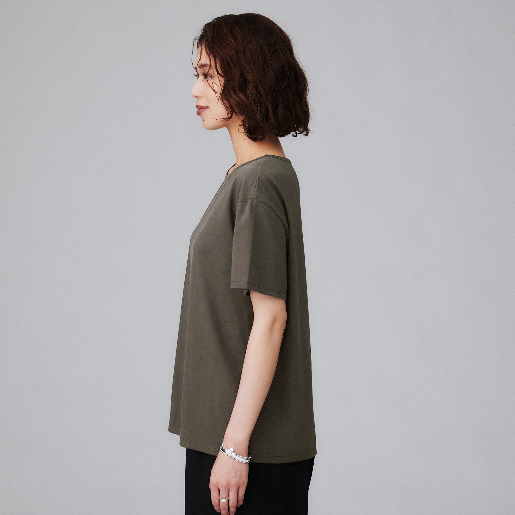 UNTITLED「【接触冷感／コットン100／洗える／Tシャツ】半袖天竺プルオーバー」|Tシャツ・カットソー|