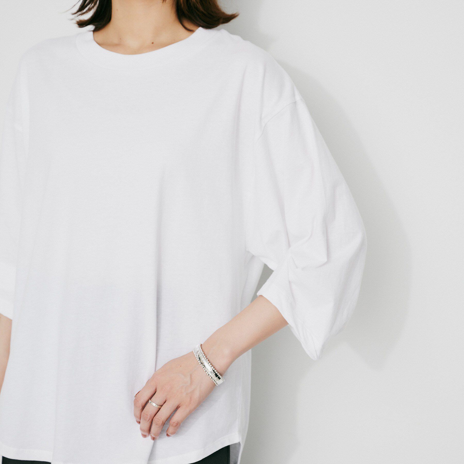 UNTITLED「【Munich】タックスリーブTシャツ」|Tシャツ・カットソー|