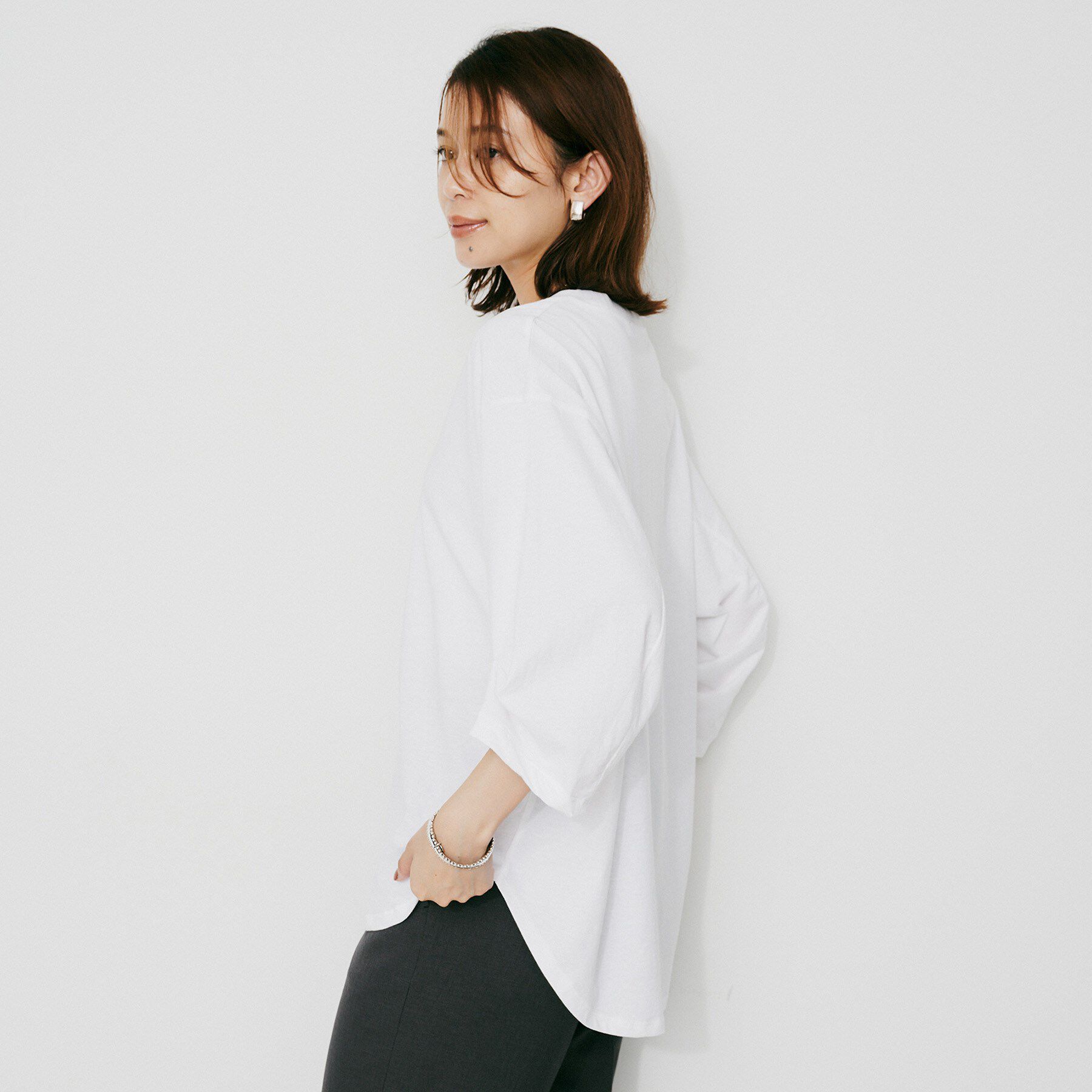 UNTITLED「【Munich】タックスリーブTシャツ」|Tシャツ・カットソー|