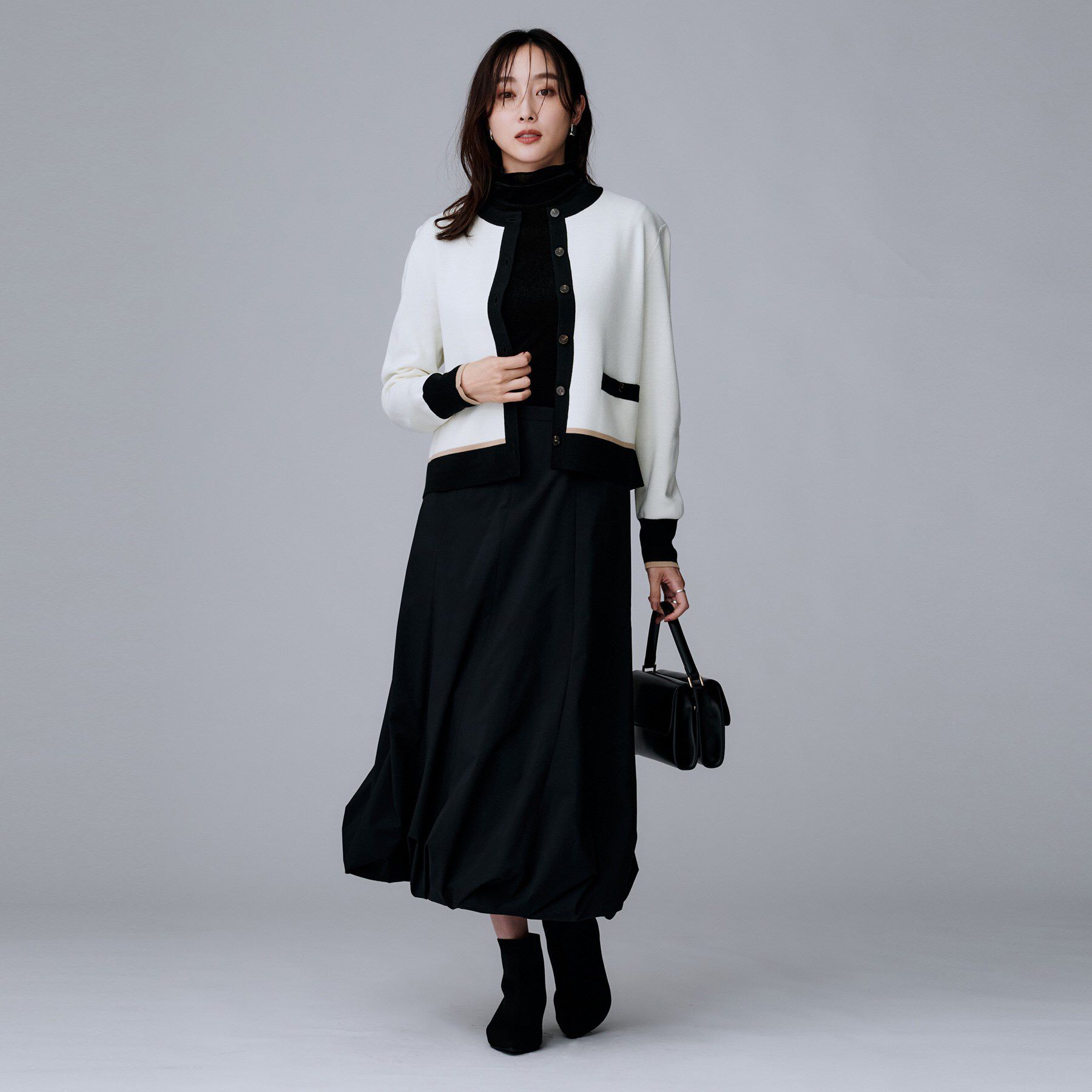 UNTITLED「【ハイネック/レイヤード/重ね着におすすめ】トリコットベロア シアーインナー」|Tシャツ・カットソー|