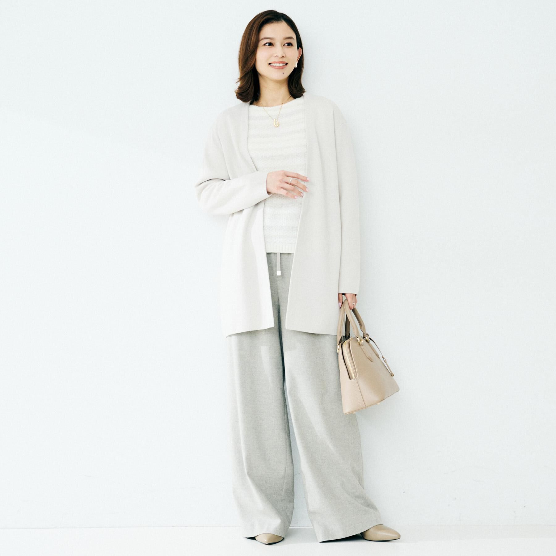 UNTITLED「【洗える/ボタンなし】ミラノリブカーディガン」|カーディガン|