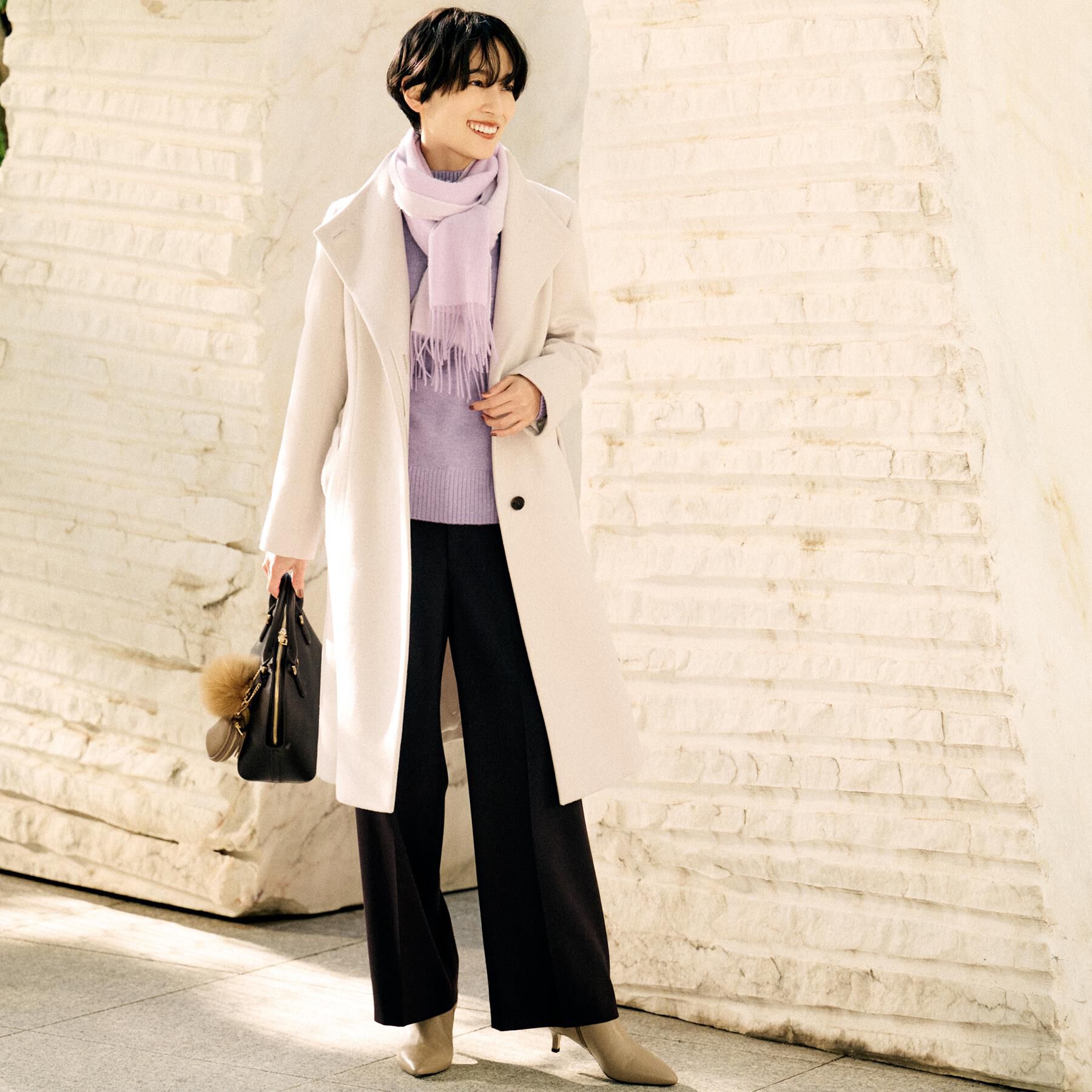 UNTITLED「【きれいめ/スタイリッシュ】2WAYスタンドカラーロングコート」|その他|