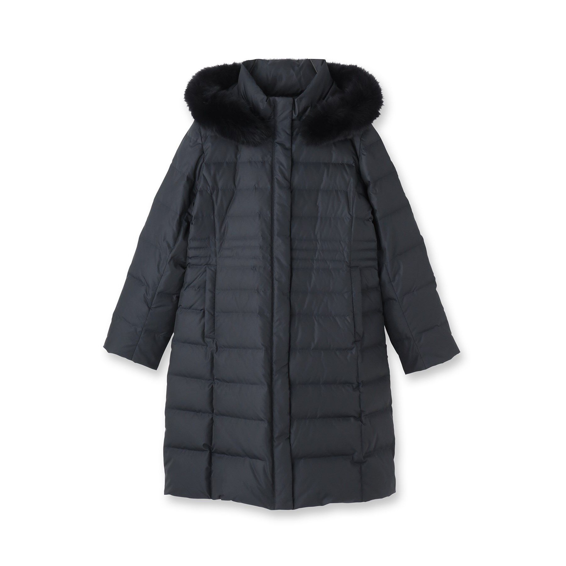 UNTITLED「【はっ水機能/フード取り外し可/防寒】ロングダウンコート」|ダウン|