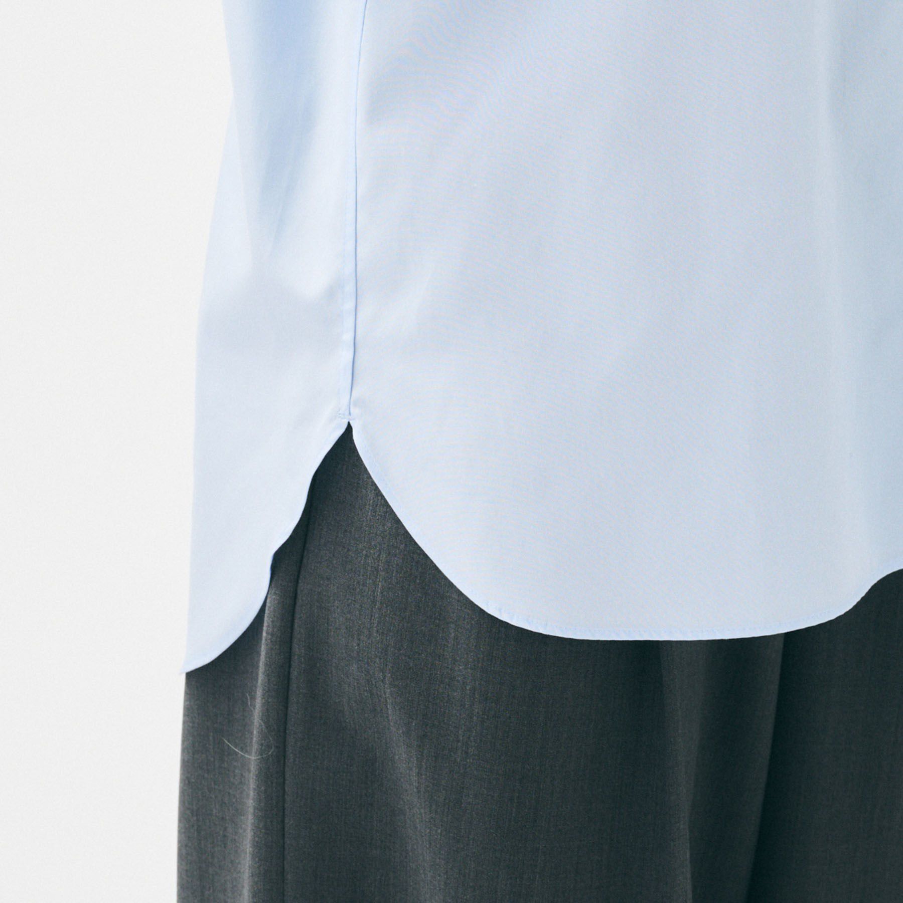 UNTITLED「【重ね着レイヤード/スーツブラウス】ファインブロードベーシックシャツ」|シャツ・ブラウス|