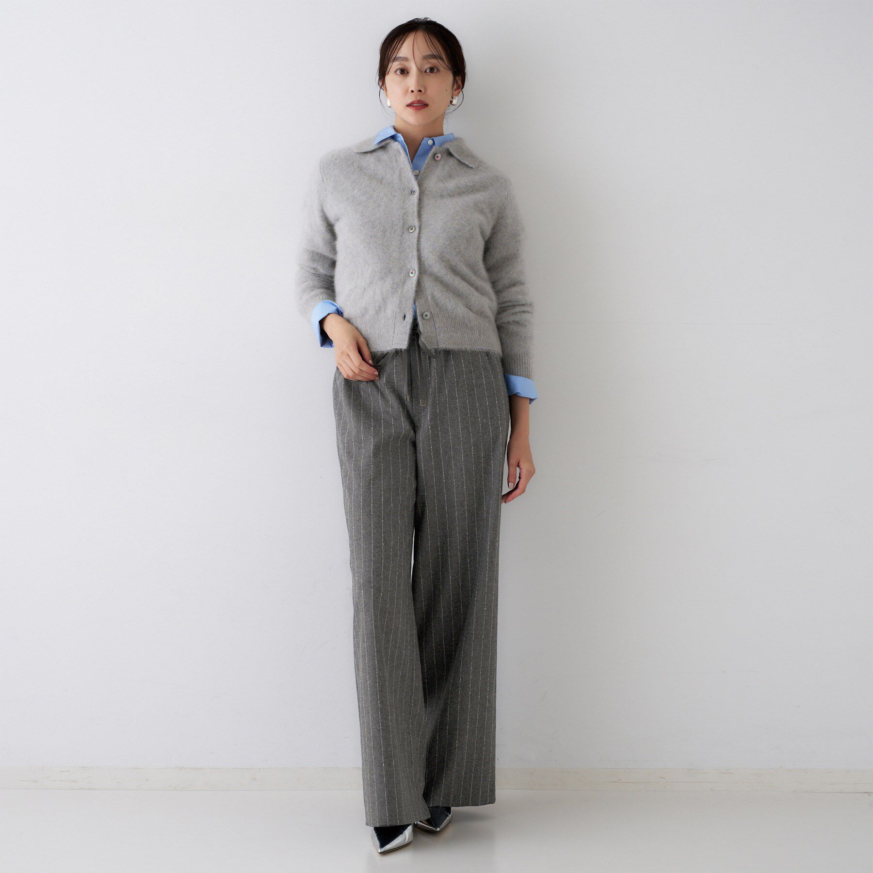 UNTITLED「【きれいめリラクシー/ウエストゴム】ウールサキソニー ワイドパンツ」|その他|