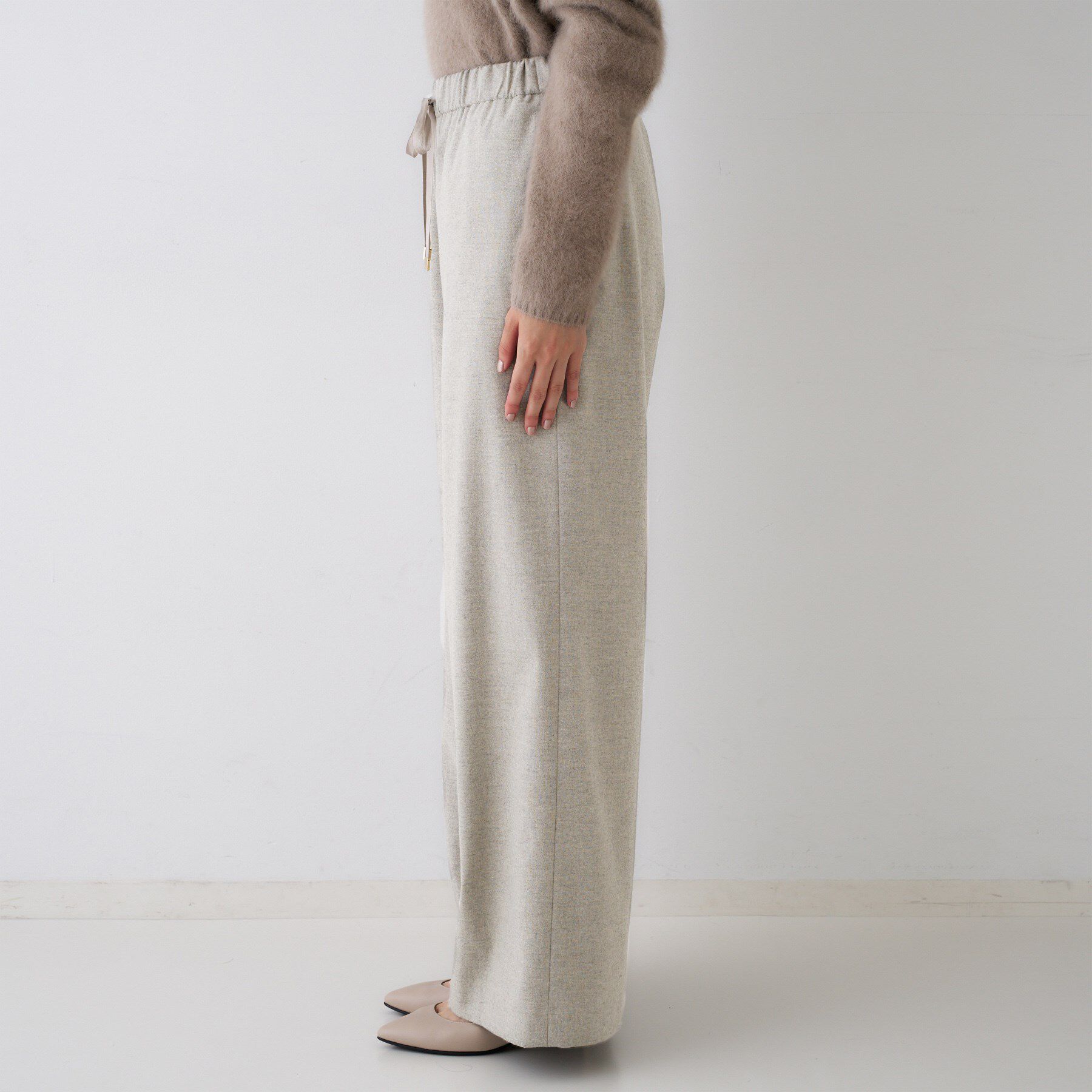 UNTITLED「【きれいめリラクシー/ウエストゴム】ウールサキソニー ワイドパンツ」|その他|