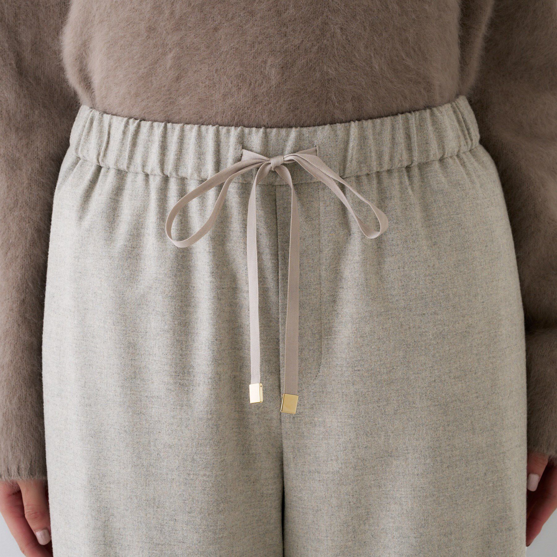 UNTITLED「【きれいめリラクシー/ウエストゴム】ウールサキソニー ワイドパンツ」|その他|