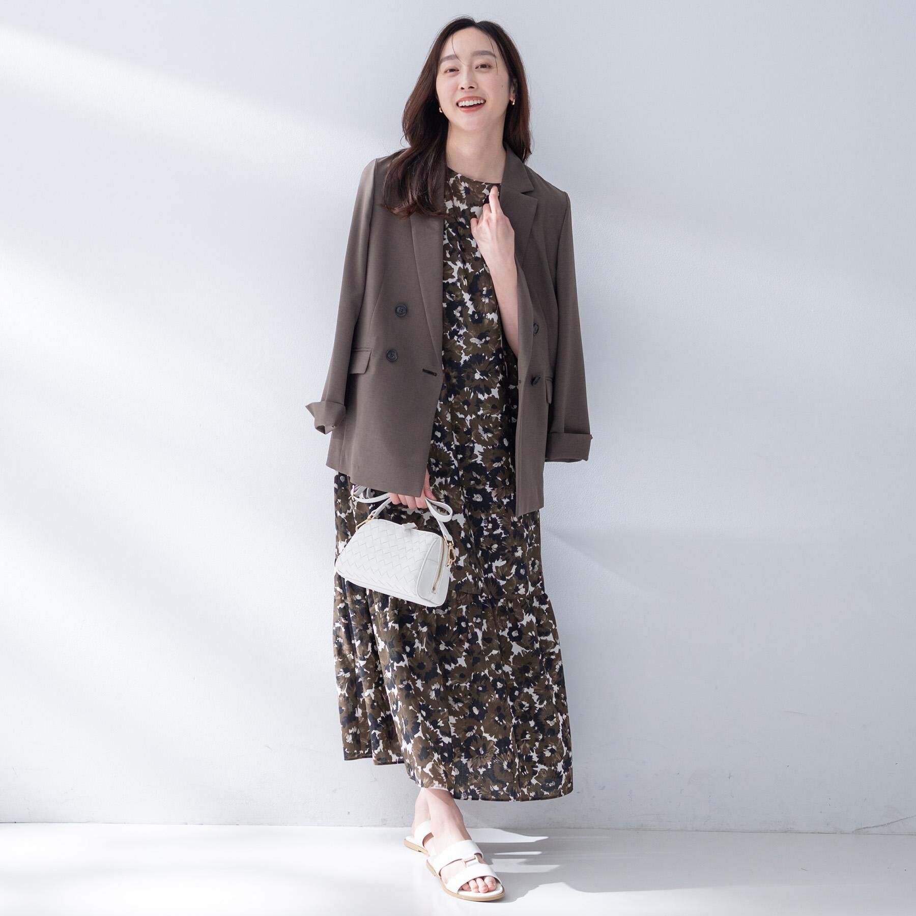 UNTITLED「【接触冷感/UVカット/洗える】エアリー ダブルブレストジャケット」|テーラードジャケット|