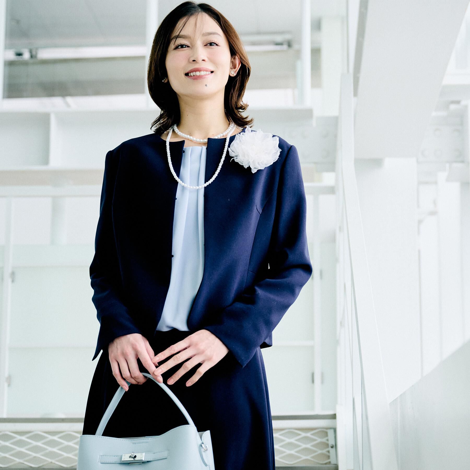 UNTITLED「【洗える/ストレッチ性/軽い】ノーカラージャケット」|ノーカラージャケット|