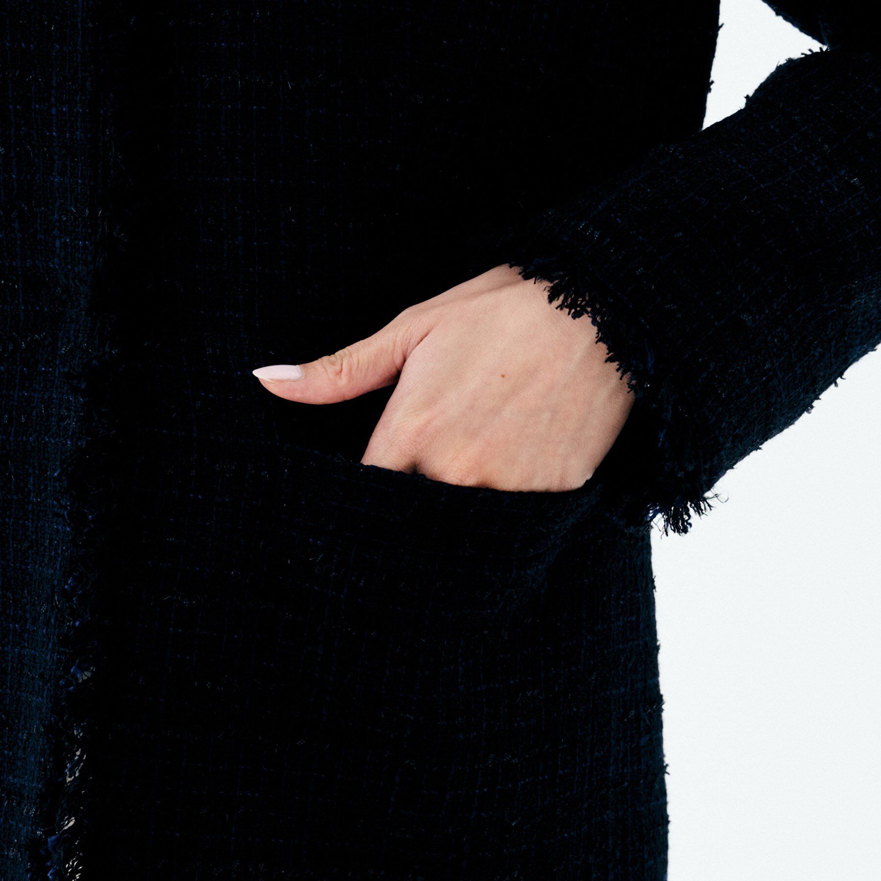 UNTITLED「【仕事着/スーツ】ファンシーツイード ジャケット」|ノーカラージャケット|