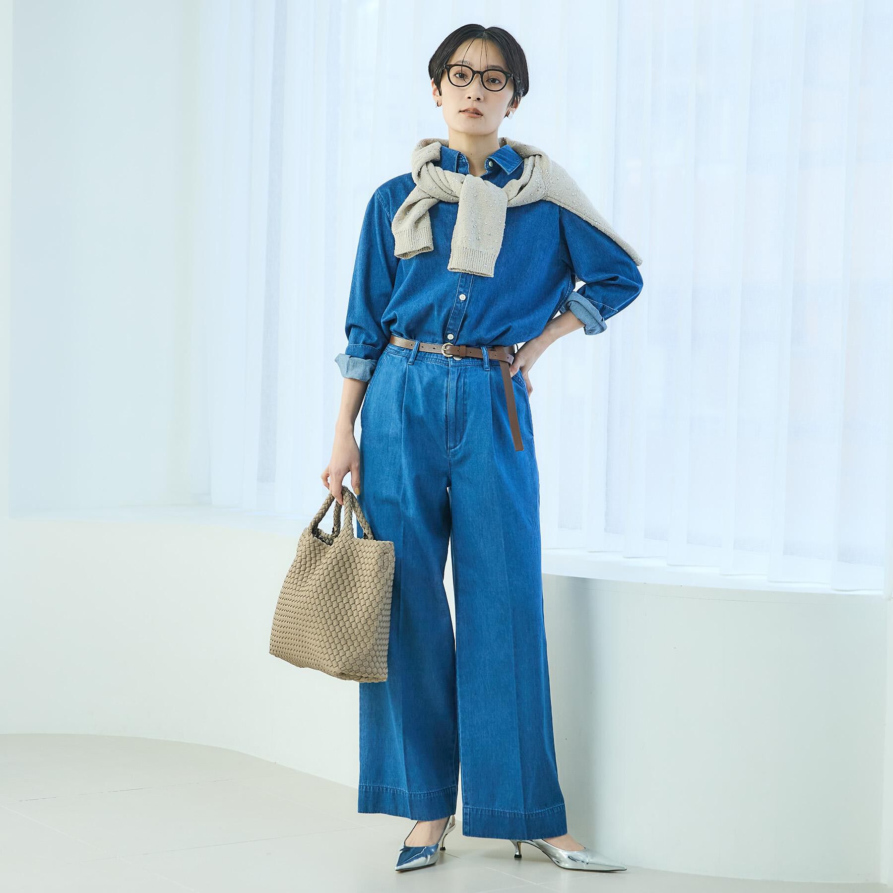 UNTITLED「ライトウェイトデニムブラウス」|シャツ・ブラウス|