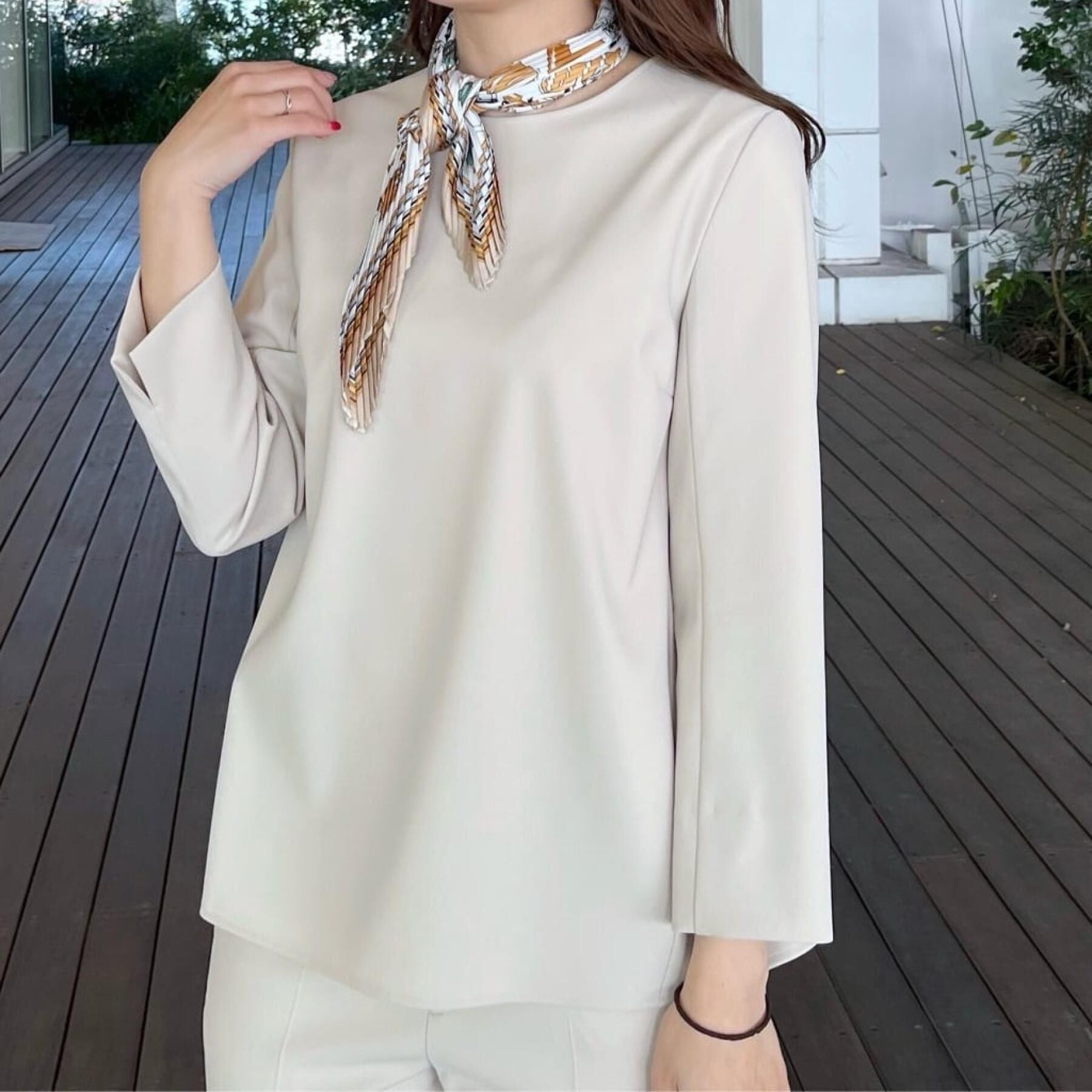 COUP DE CHANCE「【洗える／撥水加工】Aラインブラウス」|シャツ・ブラウス|グレージュ(050)