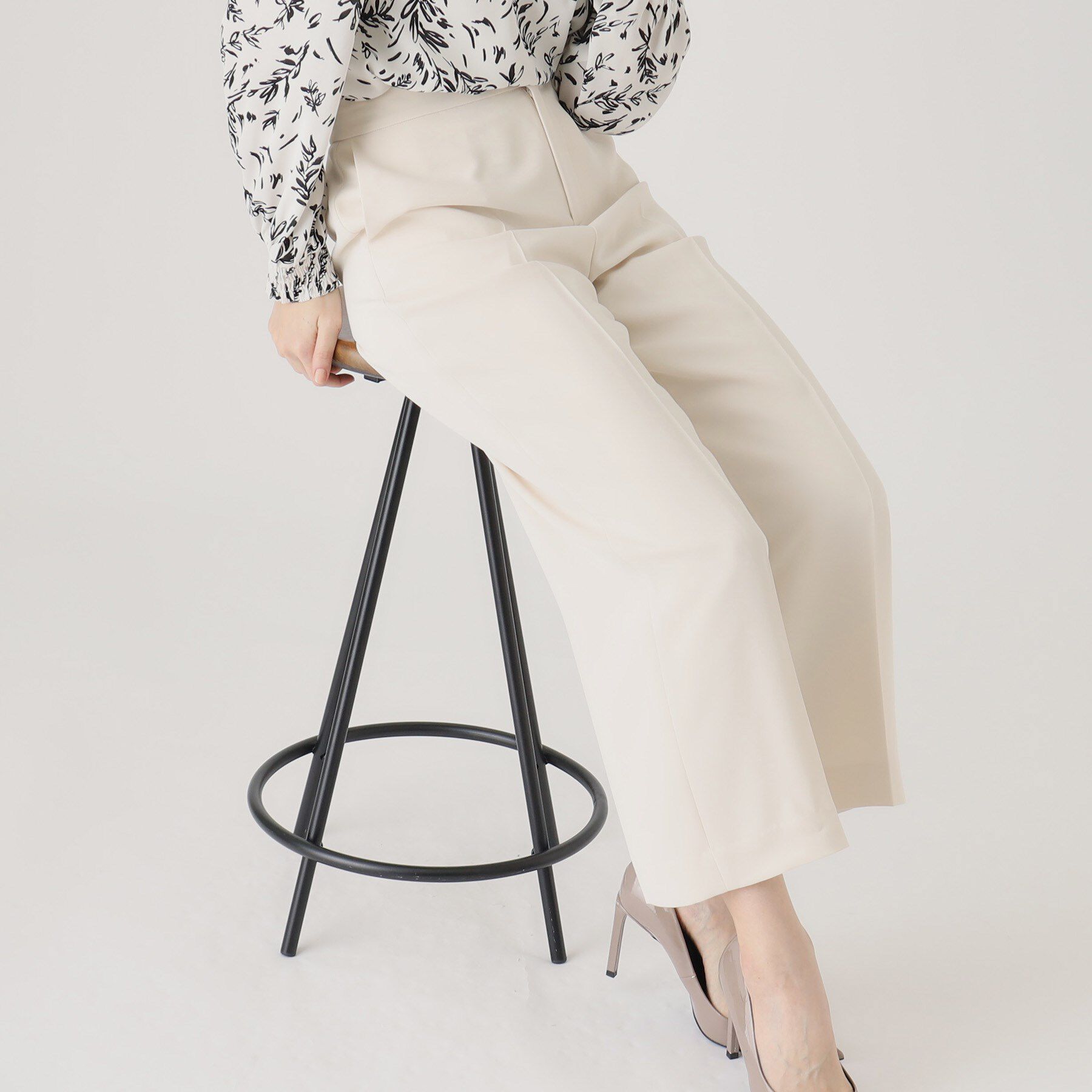 COUP DE CHANCE「【洗える／ウエストゴム】ストレートワイドパンツ」|その他|ベージュ(050)