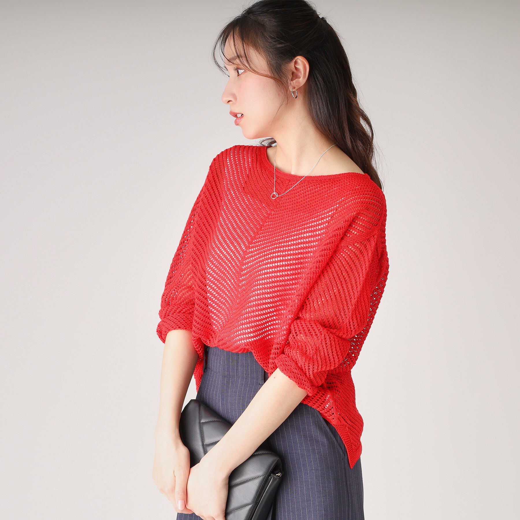 COUP DE CHANCE「【洗える／日本製】和紙混ニットプルオーバー」|ニット・セーター|