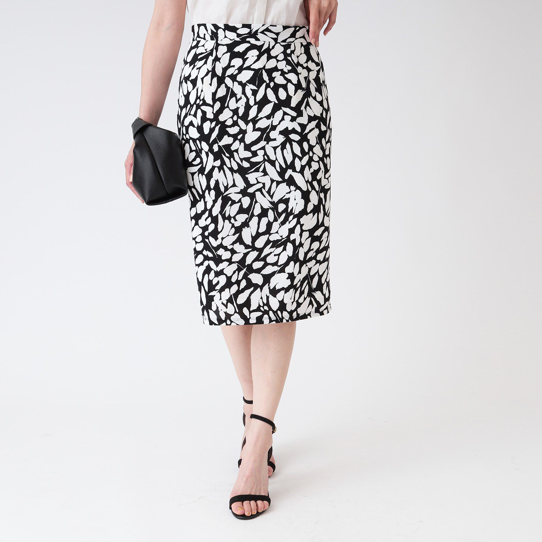 COUP DE CHANCE「【洗える／日本製／ジャージ素材】タイトシルエットのスカート」|スカート|ブラック(119)