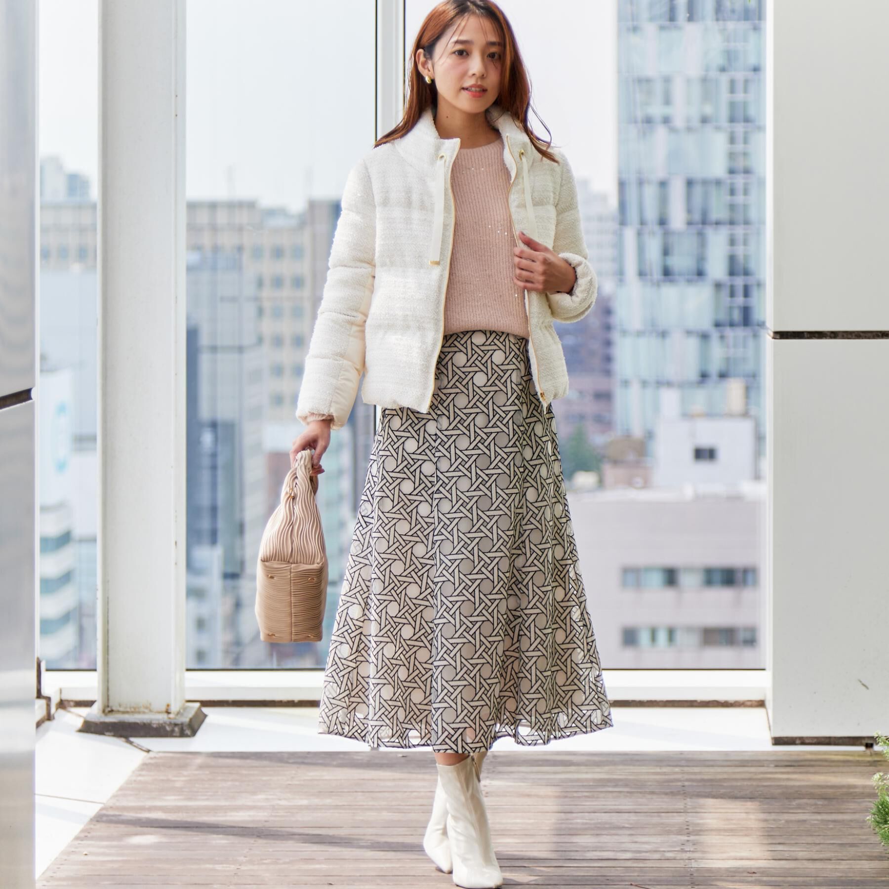 COUP DE CHANCE「【ショート丈】ツイードダウン」|ダウン|