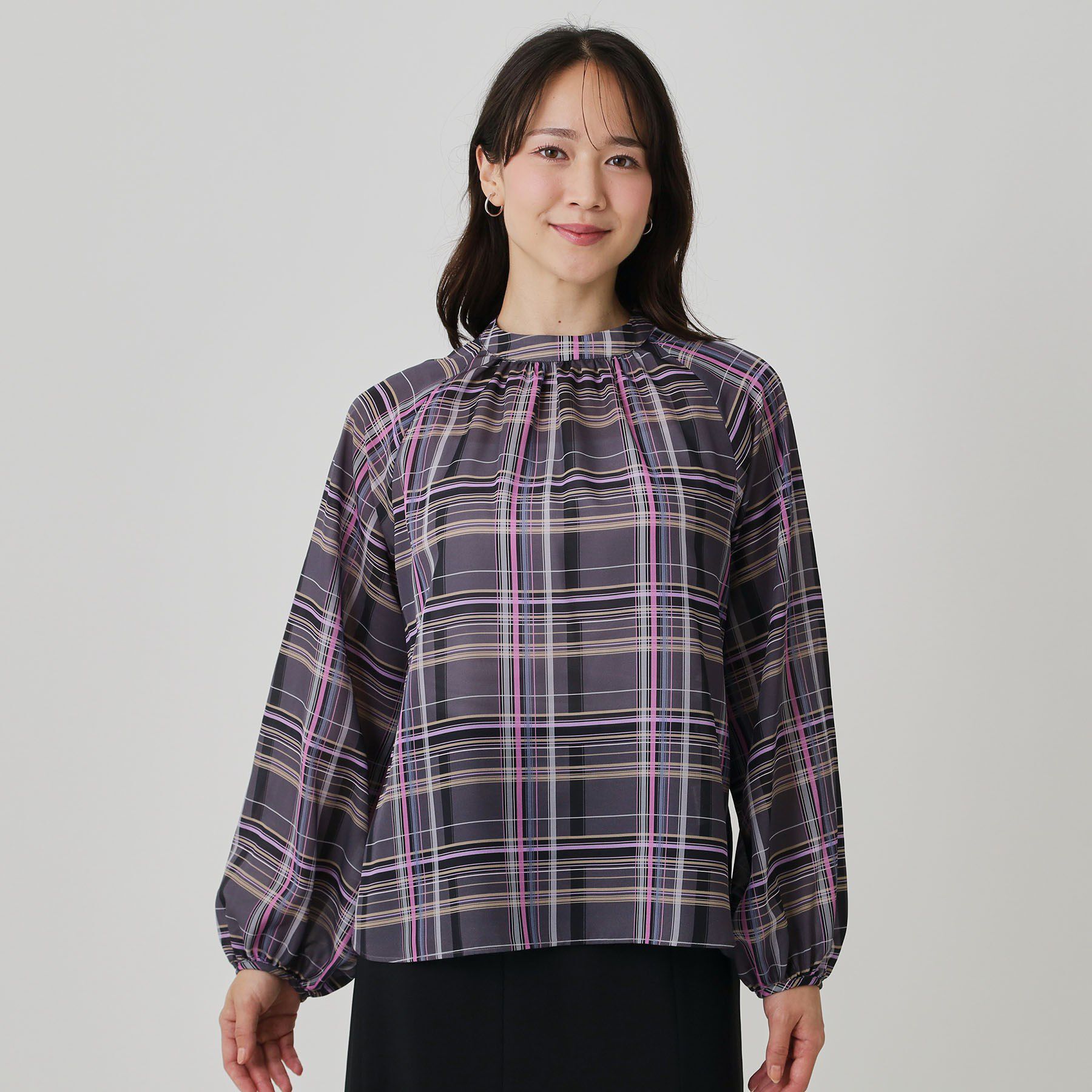 COUP DE CHANCE「【手洗い可／日本製】チェック柄ブラウス」|シャツ・ブラウス|