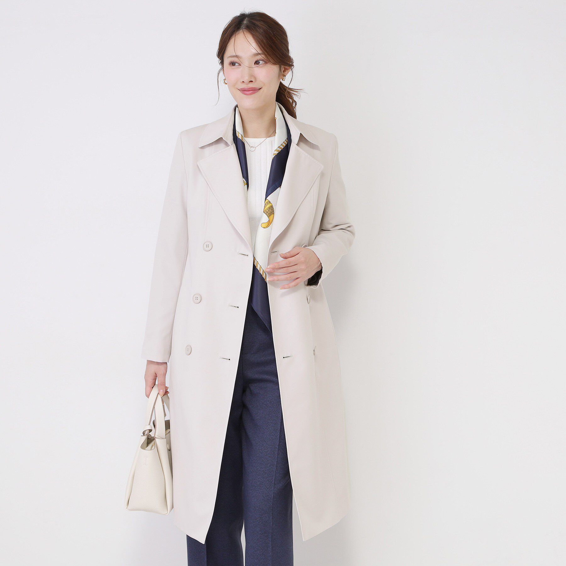 COUP DE CHANCE「【撥水／細見えシルエット】きれいめトレンチコート」|トレンチコート|