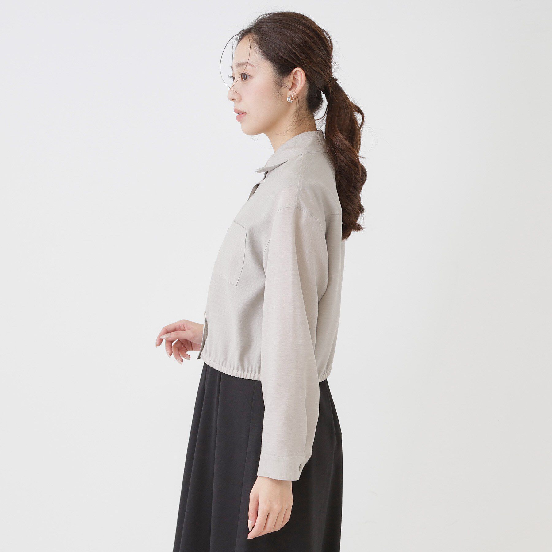 COUP DE CHANCE「【手洗い可/ショート丈】クロップドシャツ」|シャツ・ブラウス|