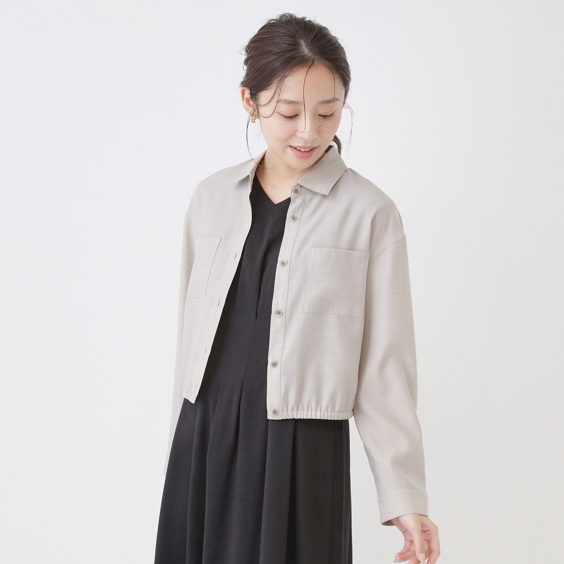 COUP DE CHANCE「【手洗い可/ショート丈】クロップドシャツ」|シャツ・ブラウス|