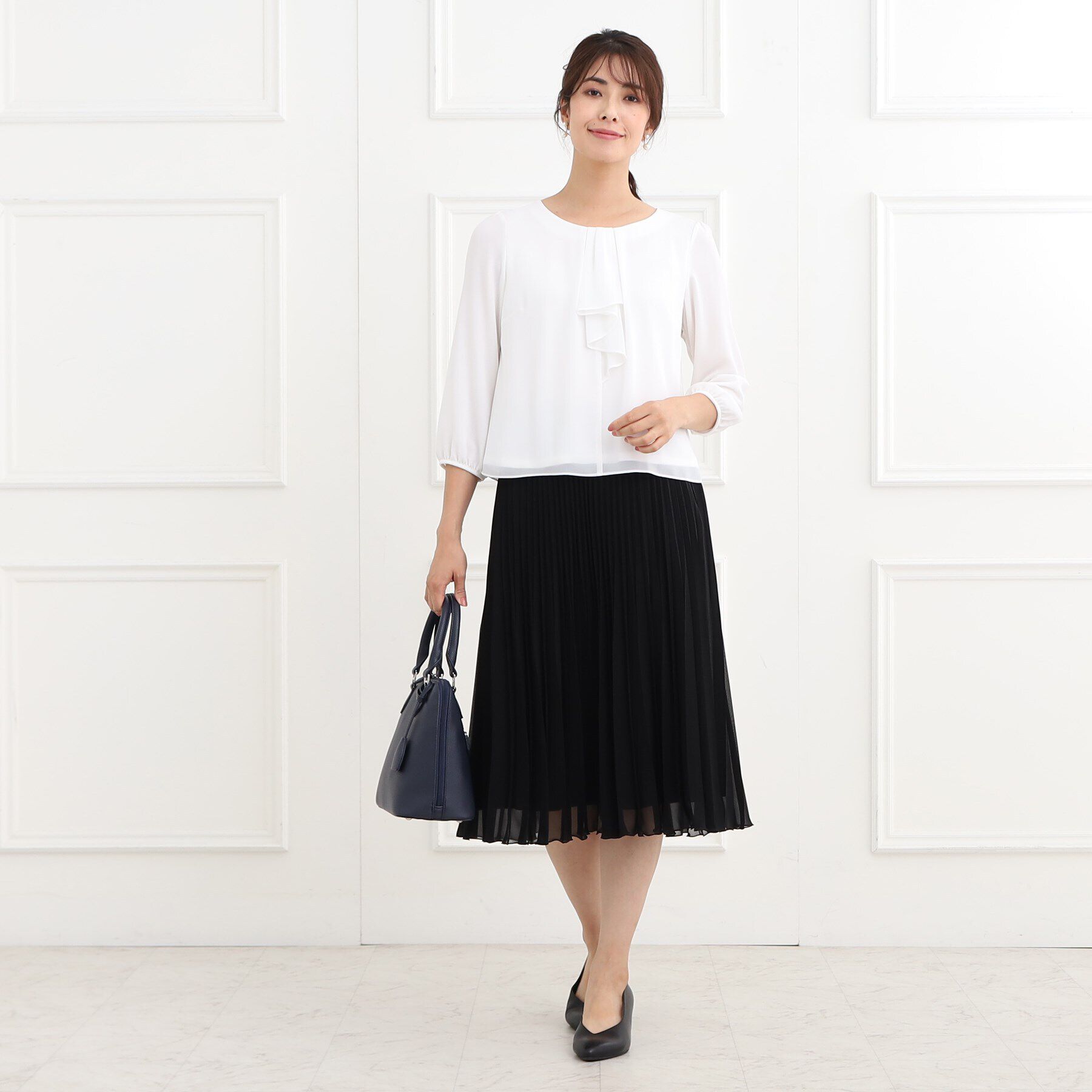 Reflect「【フォーマル/洗える】シフォンジョーゼットプリーツスカート」|スカート|