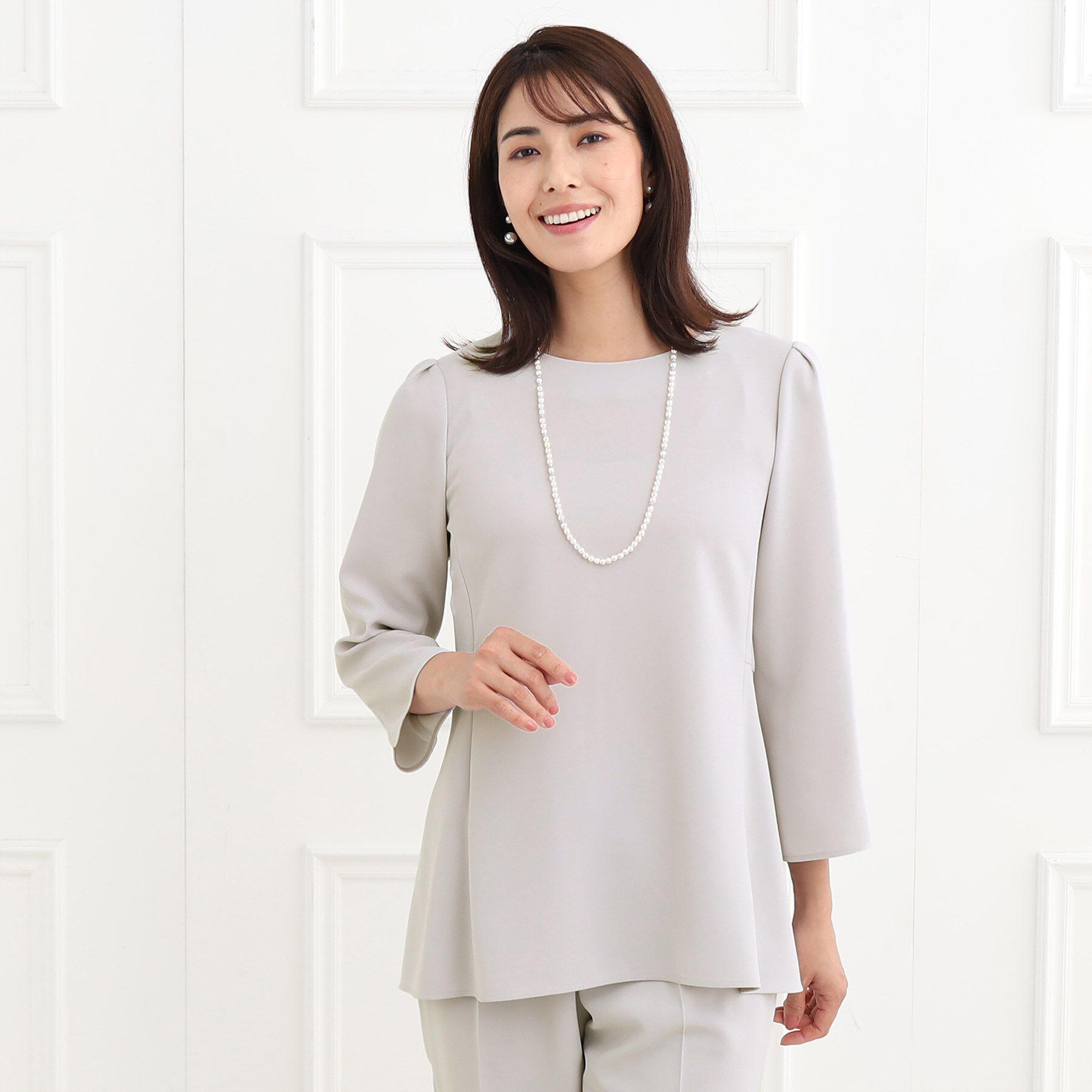 Reflect「【フォーマル/洗える/セットアップ可】ぺプラムデザインブラウス」|シャツ・ブラウス|