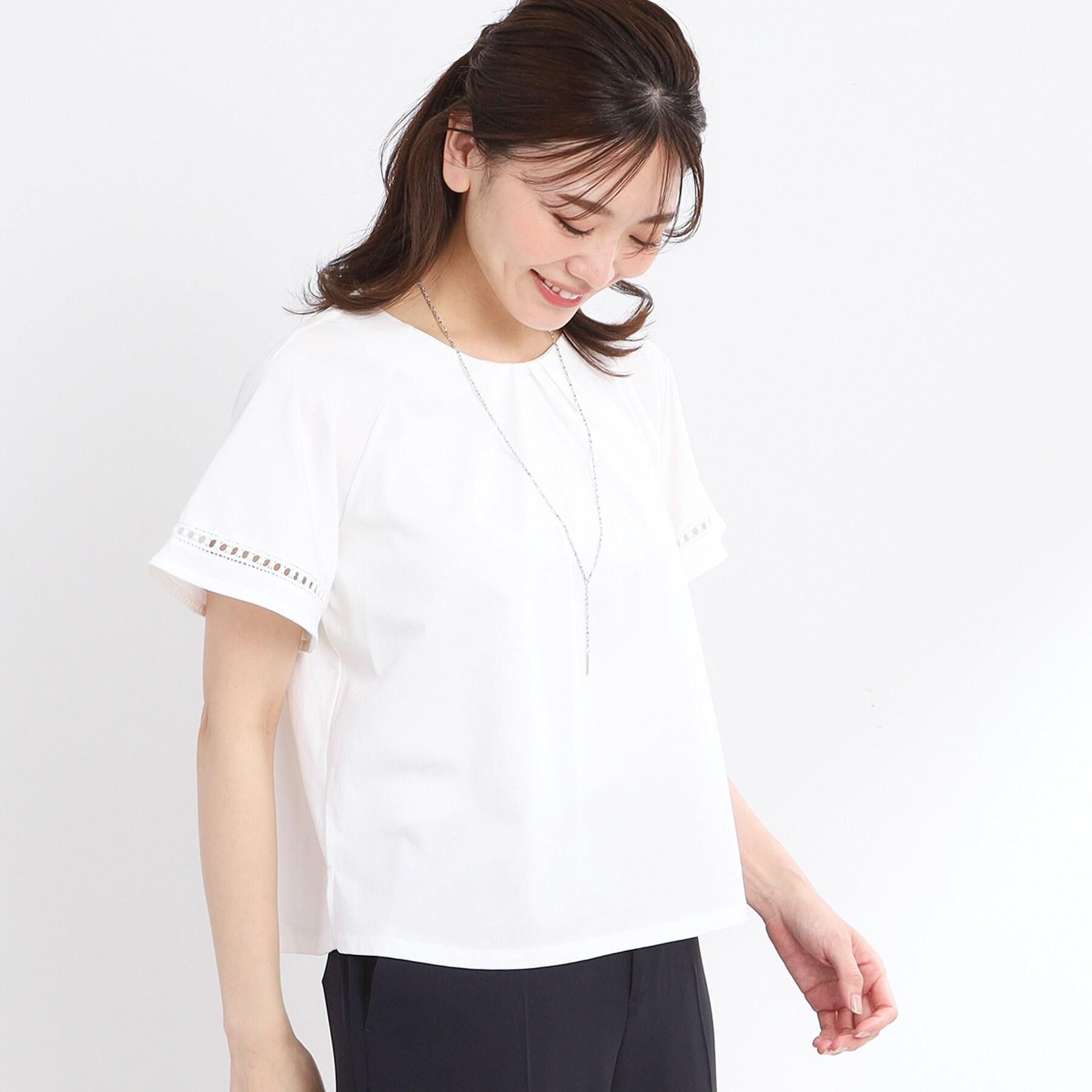 Reflect「【手洗い可】フレアースリーブカットソー」|Tシャツ・カットソー|オフホワイト(003