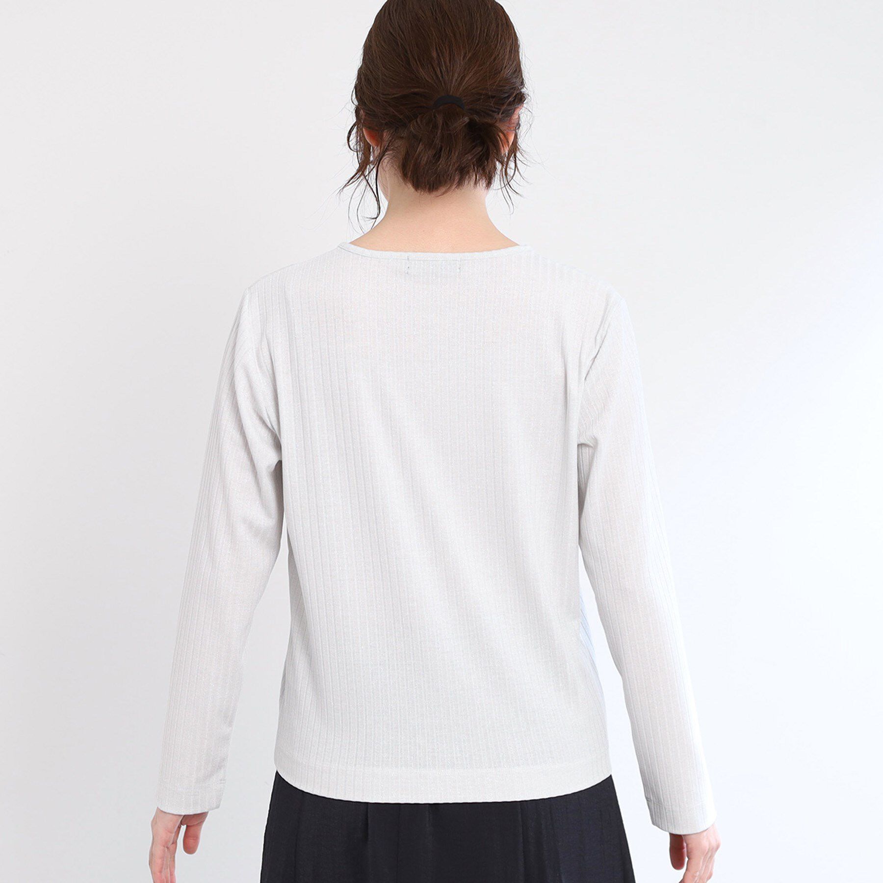 Reflect「【手洗い可／一枚着でも◎】ラメ入りドット風ボタンカーディガン」|カーディガン|