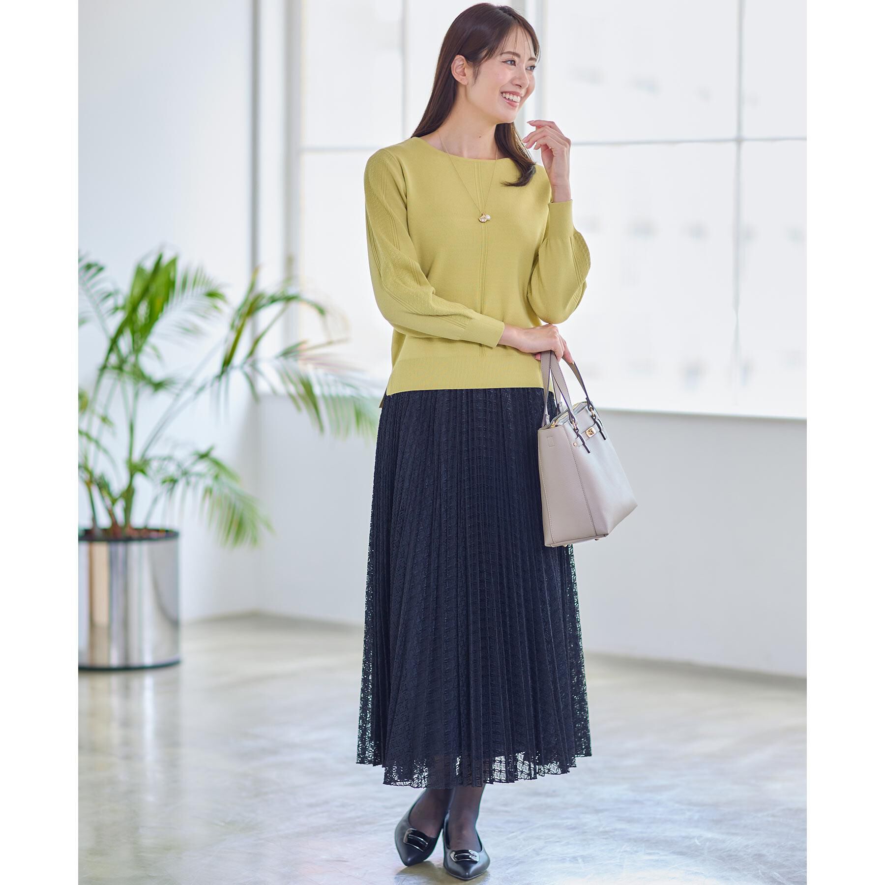 Reflect「【選べる6色／長く着られる◎】ボートネックニット」|ニット・セーター|